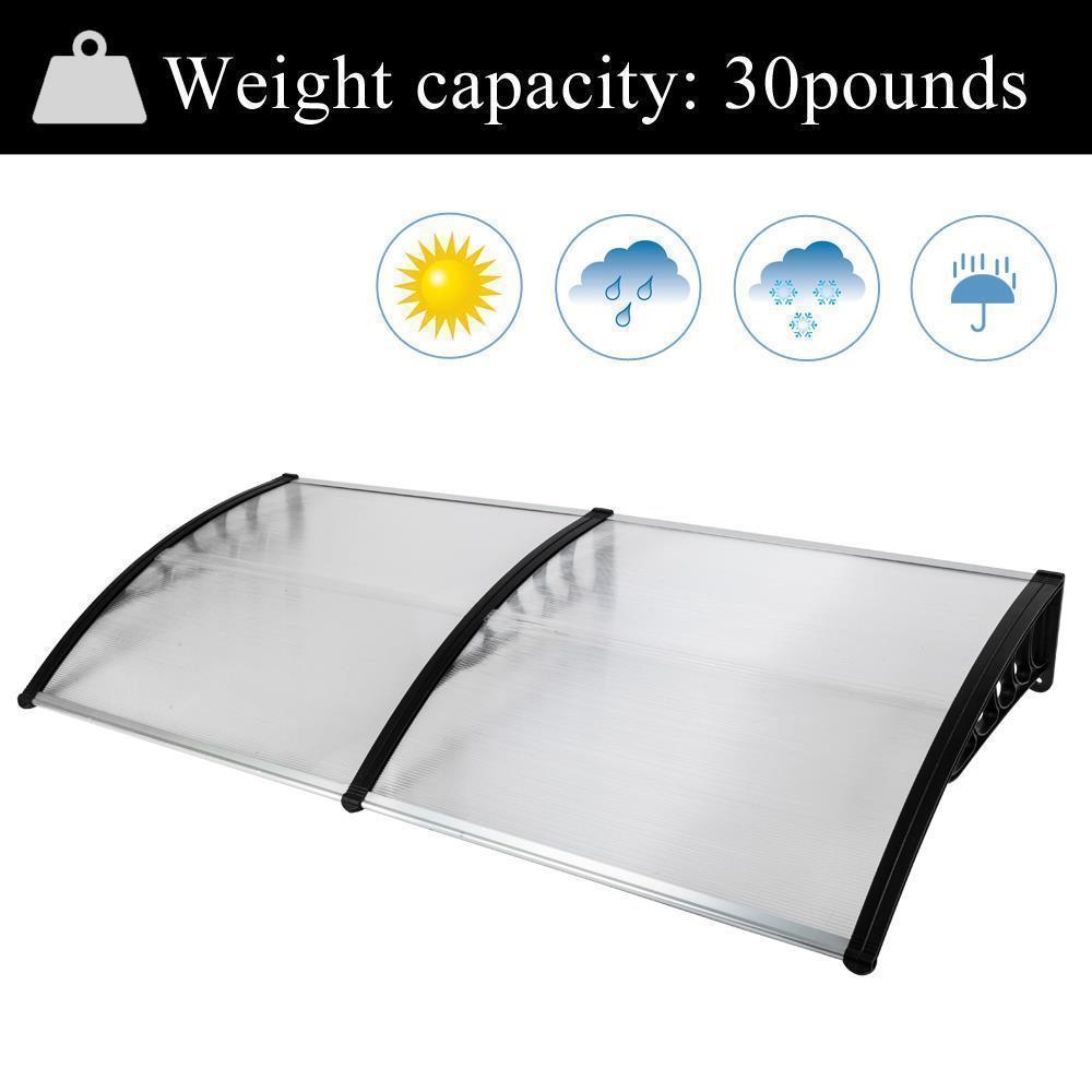 Patio Door Awning Outdoor Front Porch Rain Cover Shelter Canopy Window Sun Shade - Picture 15 of 57