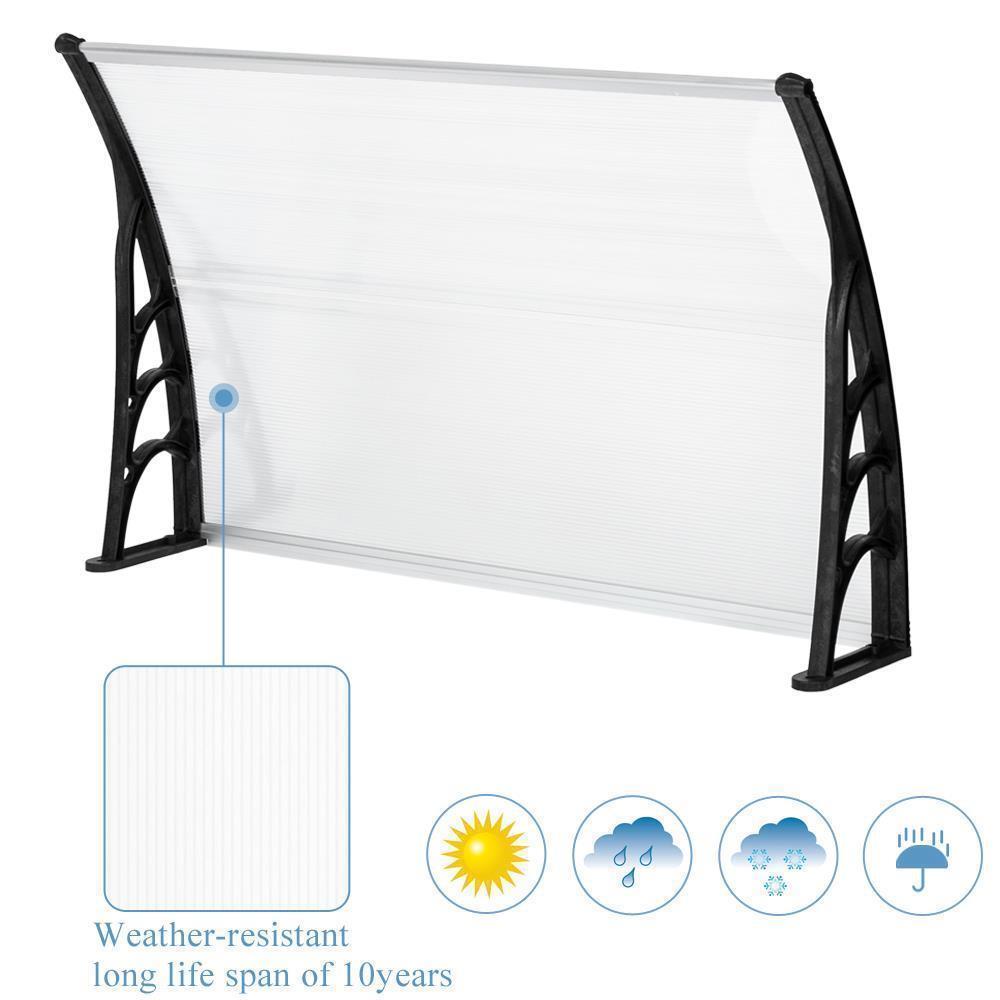 Patio Door Awning Outdoor Front Porch Rain Cover Shelter Canopy Window Sun Shade - Picture 11 of 57