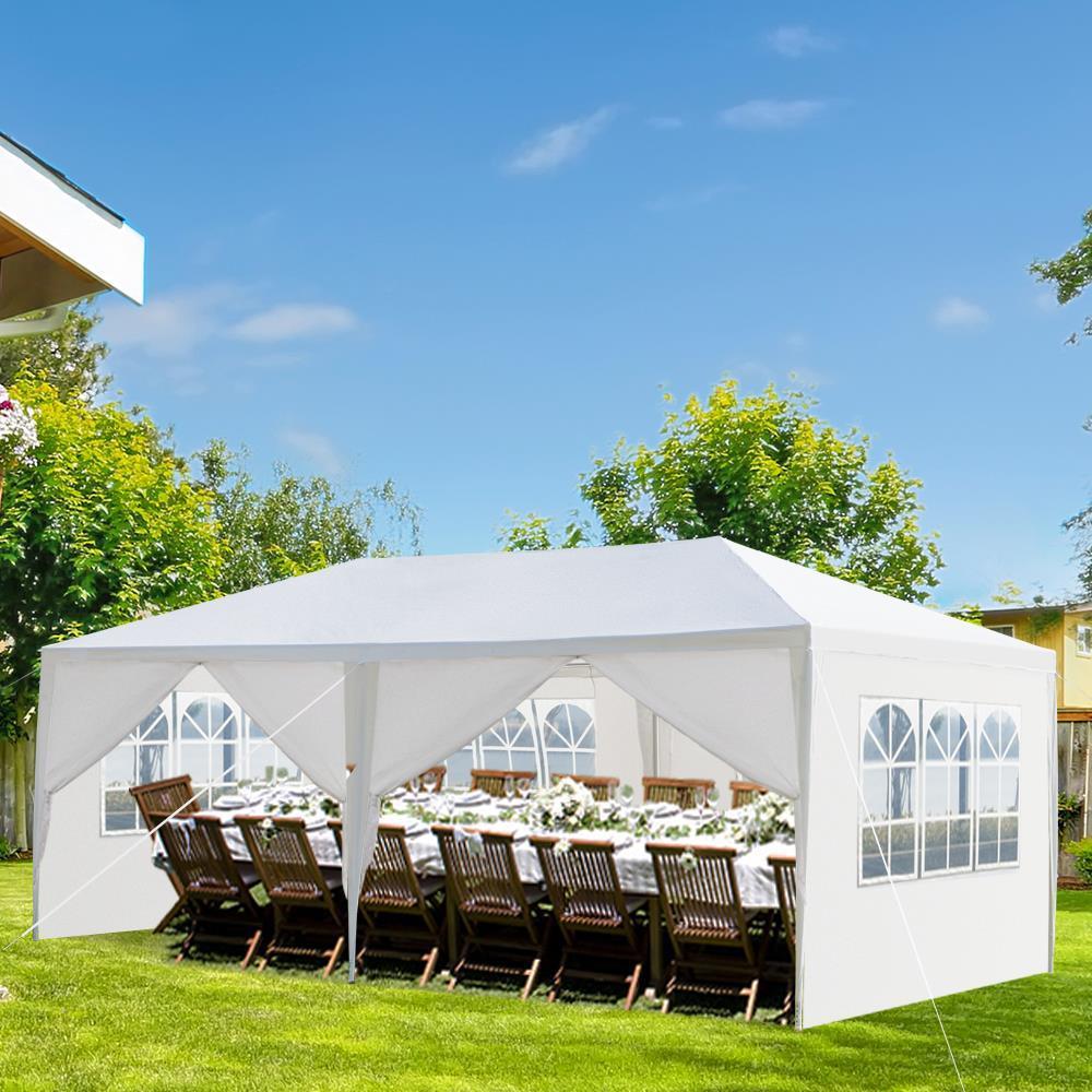 6x3M Garden Large Gazebo Canopy Waterproof Outdoor Party Tent Marquee w/Walls UK