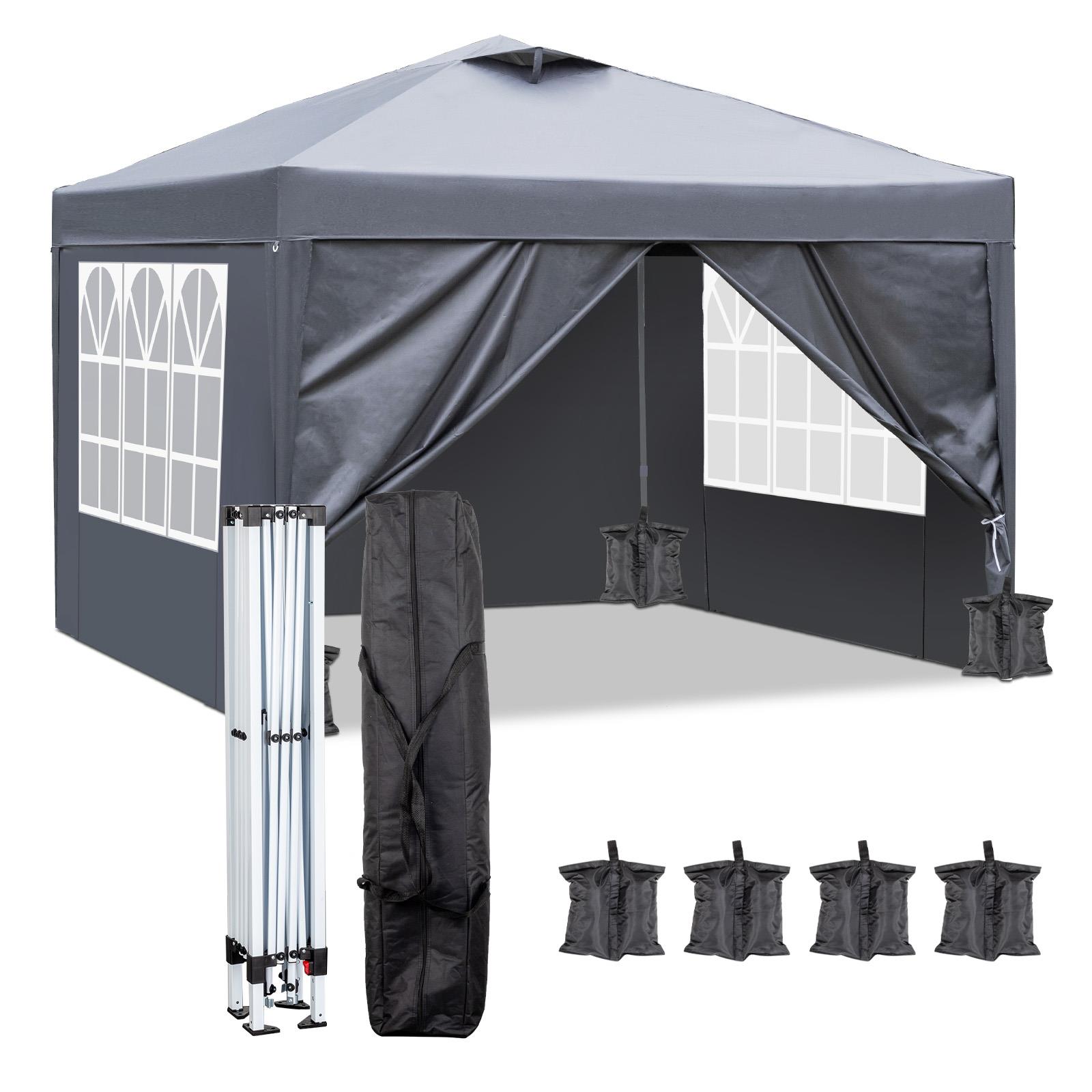 2X2m 3X3m Pop-up Gazebo Marquee Canopy Outdoor Garden Party Wedding Tent W/ Bag