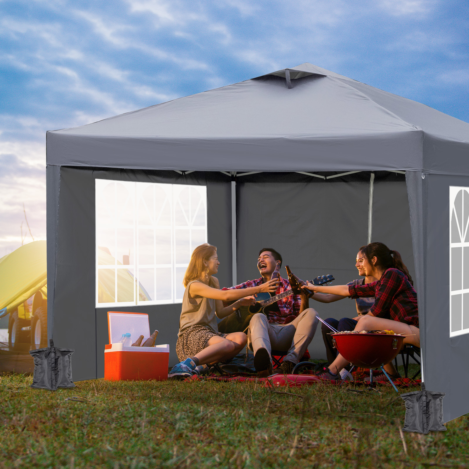 2X2m 3X3m 3x6m Pop-up Gazebo Marquee Canopy Outdoor Garden Party Wedding Tent UK - Picture 68 of 126