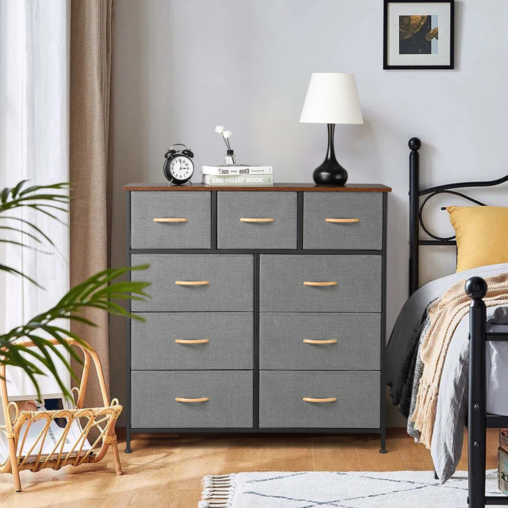 5/6/7/8/9 Drawers Chest of Drawers Bedroom Storage Cabinet Fabric Organizer Unit