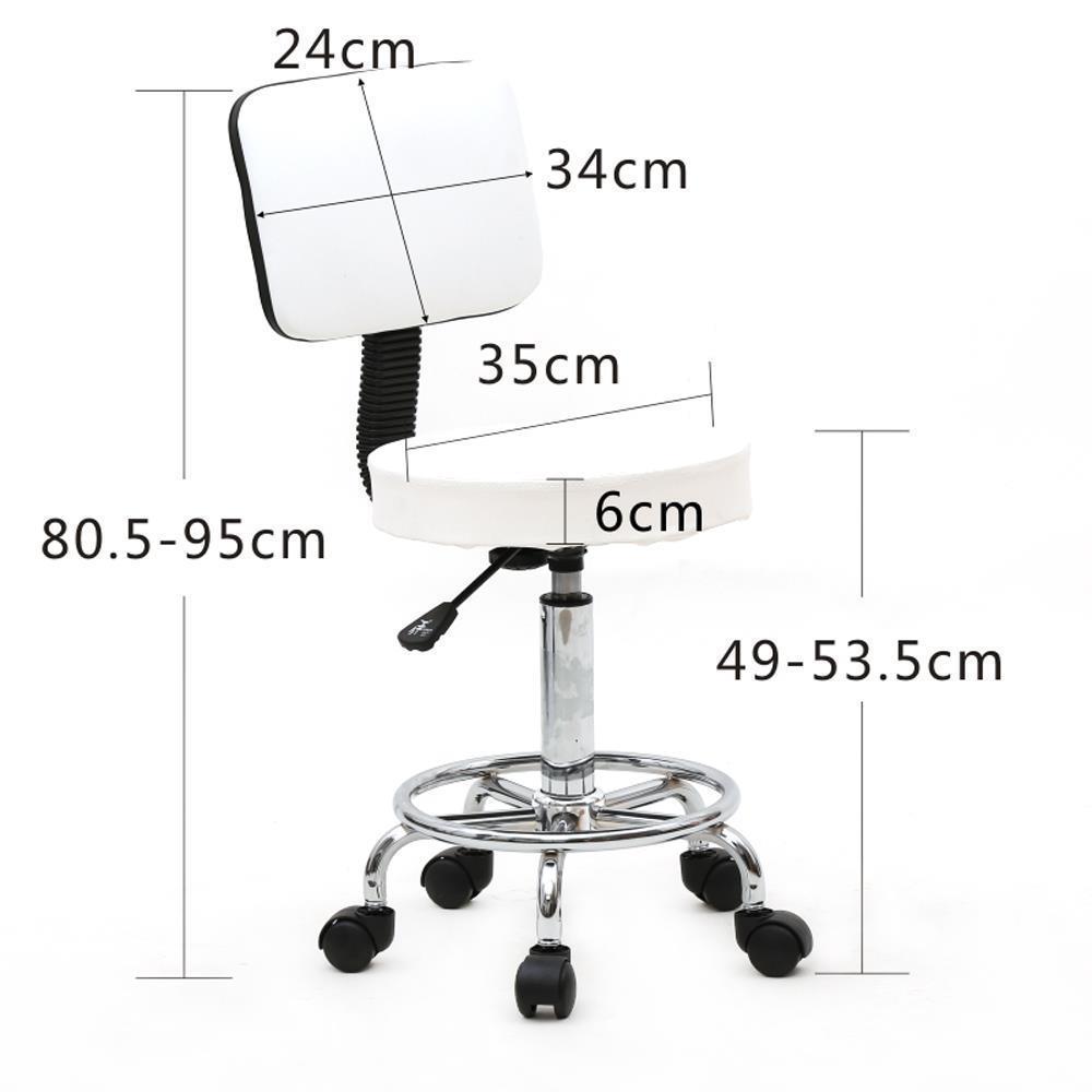 Rollhocker Arbeitshocker Drehhocker Hocker mit Lehne Praxishocker Mehrere Stile - Bild 17 von 46