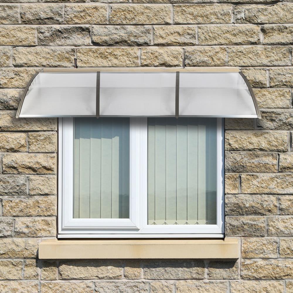 40x120"/80"/40"/32" Window Canopy Awning Polycarbonate Front Door Patio Decor - Picture 24 of 25