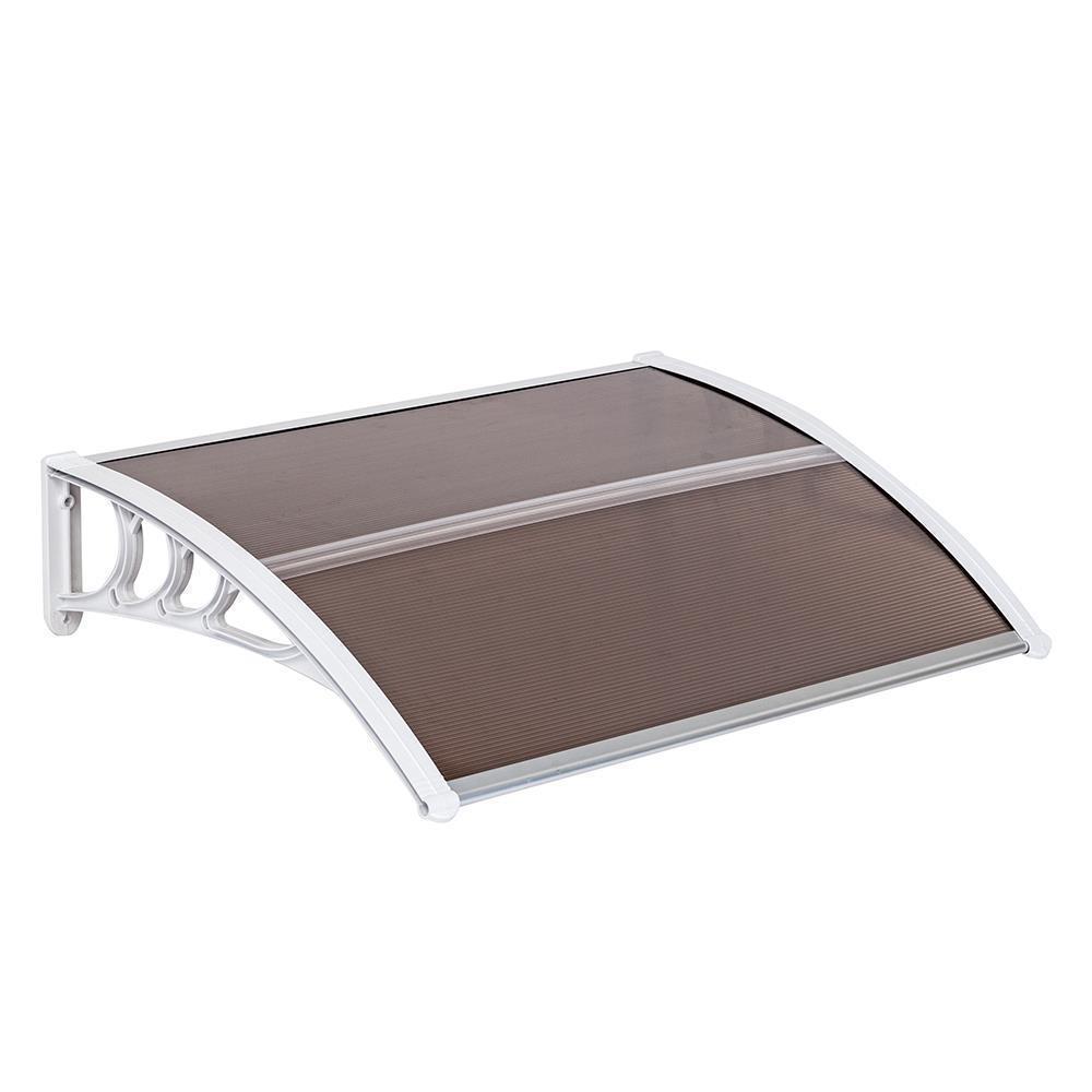 40x120"/80"/40"/32" Window Canopy Awning Polycarbonate Front Door Patio Decor - Picture 22 of 25