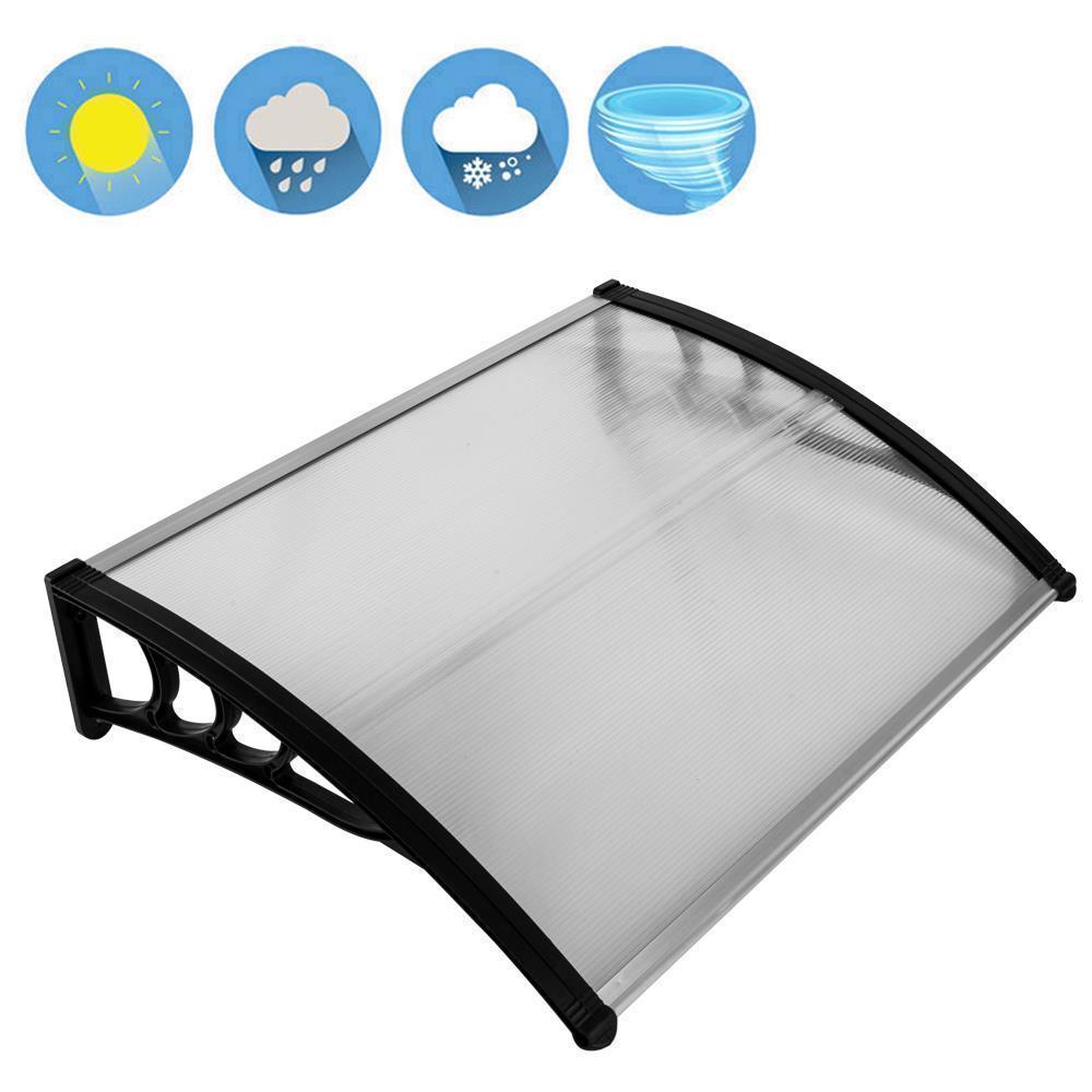 40x120"/80"/40"/32" Window Canopy Awning Polycarbonate Front Door Patio Decor - Picture 20 of 25