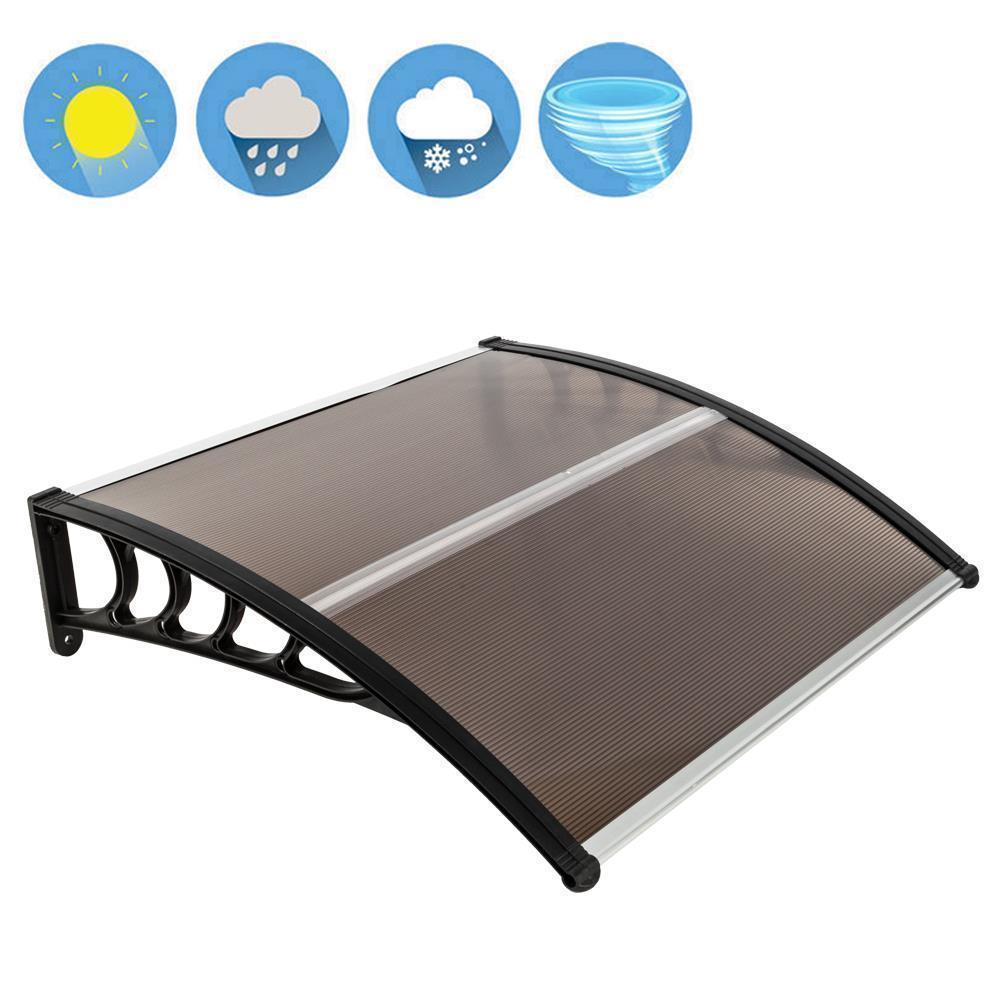 40x120"/80"/40"/32" Window Canopy Awning Polycarbonate Front Door Patio Decor - Picture 19 of 25