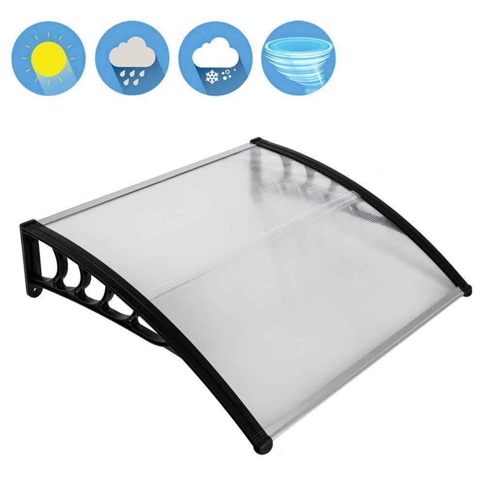 40x120"/80"/40"/32" Window Canopy Awning Polycarbonate Front Door Patio Decor - Picture 17 of 25
