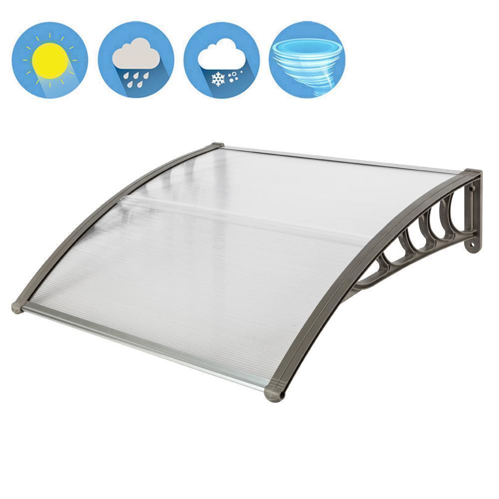 40x120"/80"/40"/32" Window Canopy Awning Polycarbonate Front Door Patio Decor - Picture 16 of 25