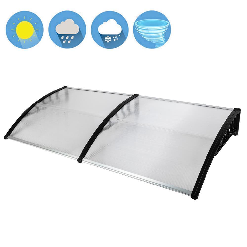 40x120"/80"/40"/32" Window Canopy Awning Polycarbonate Front Door Patio Decor - Picture 15 of 25