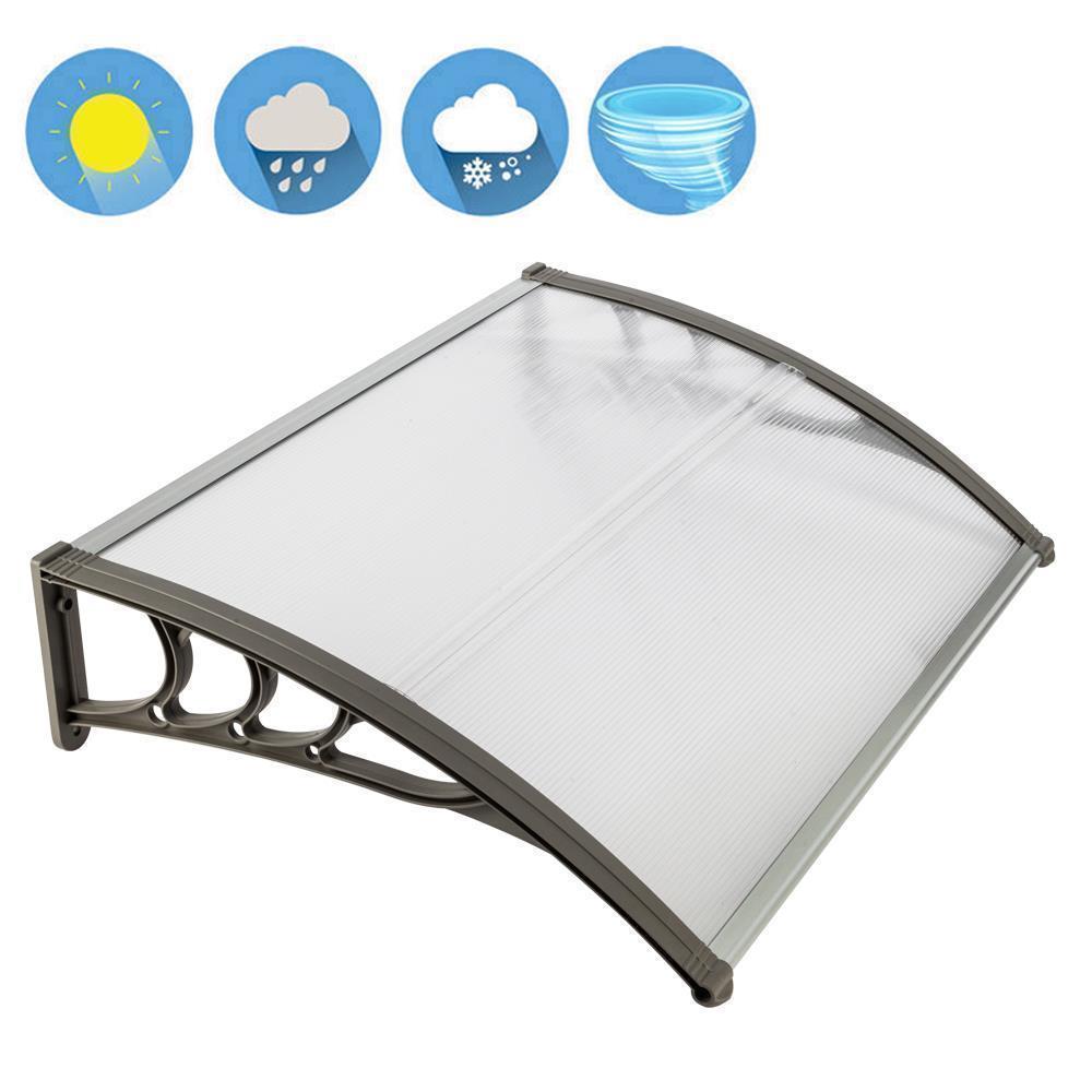 40x120"/80"/40"/32" Window Canopy Awning Polycarbonate Front Door Patio Decor - Picture 18 of 25