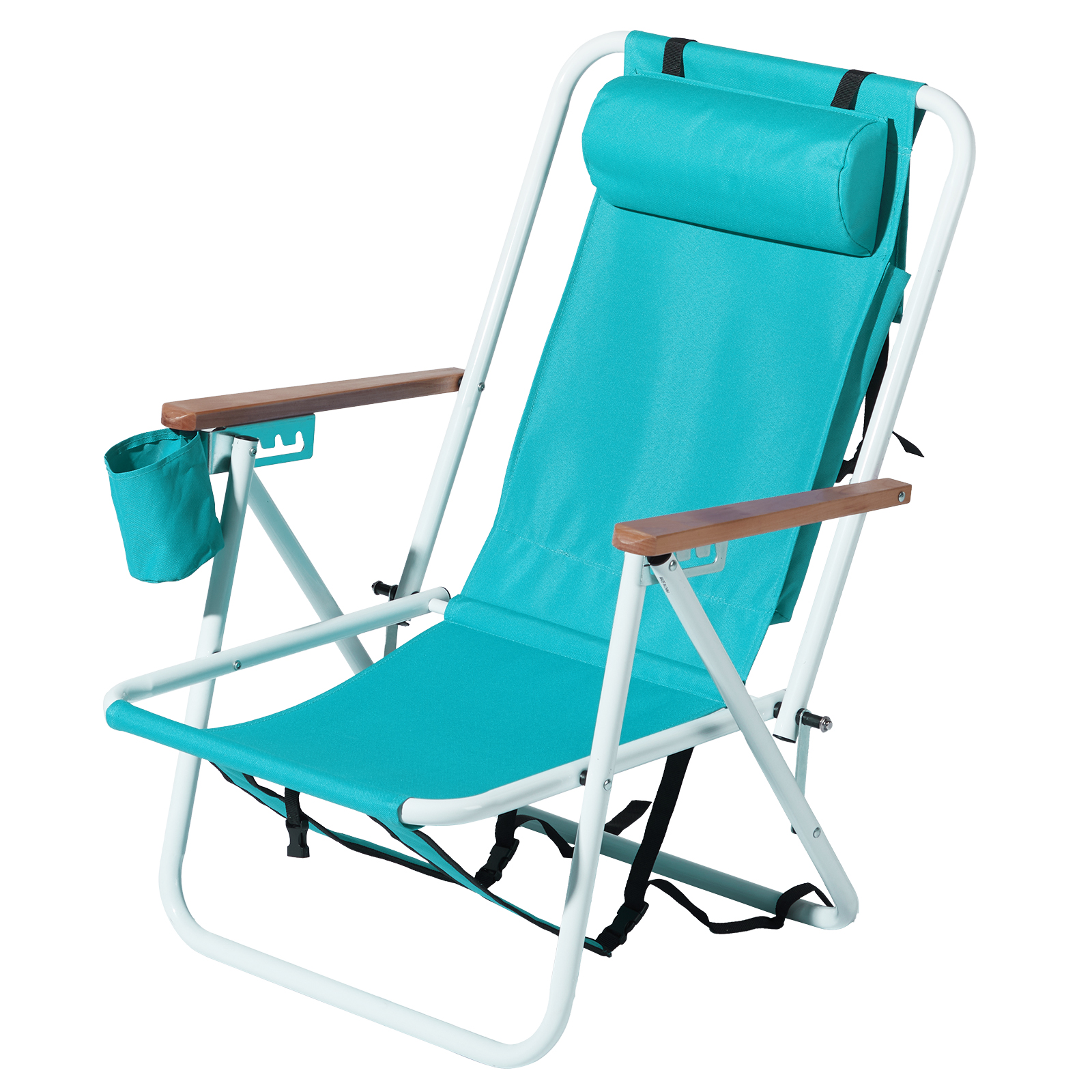 1-2 Pack Backpack Beach Chair Folding Portable Camping Chair With Cup Holder - Picture 8 of 10
