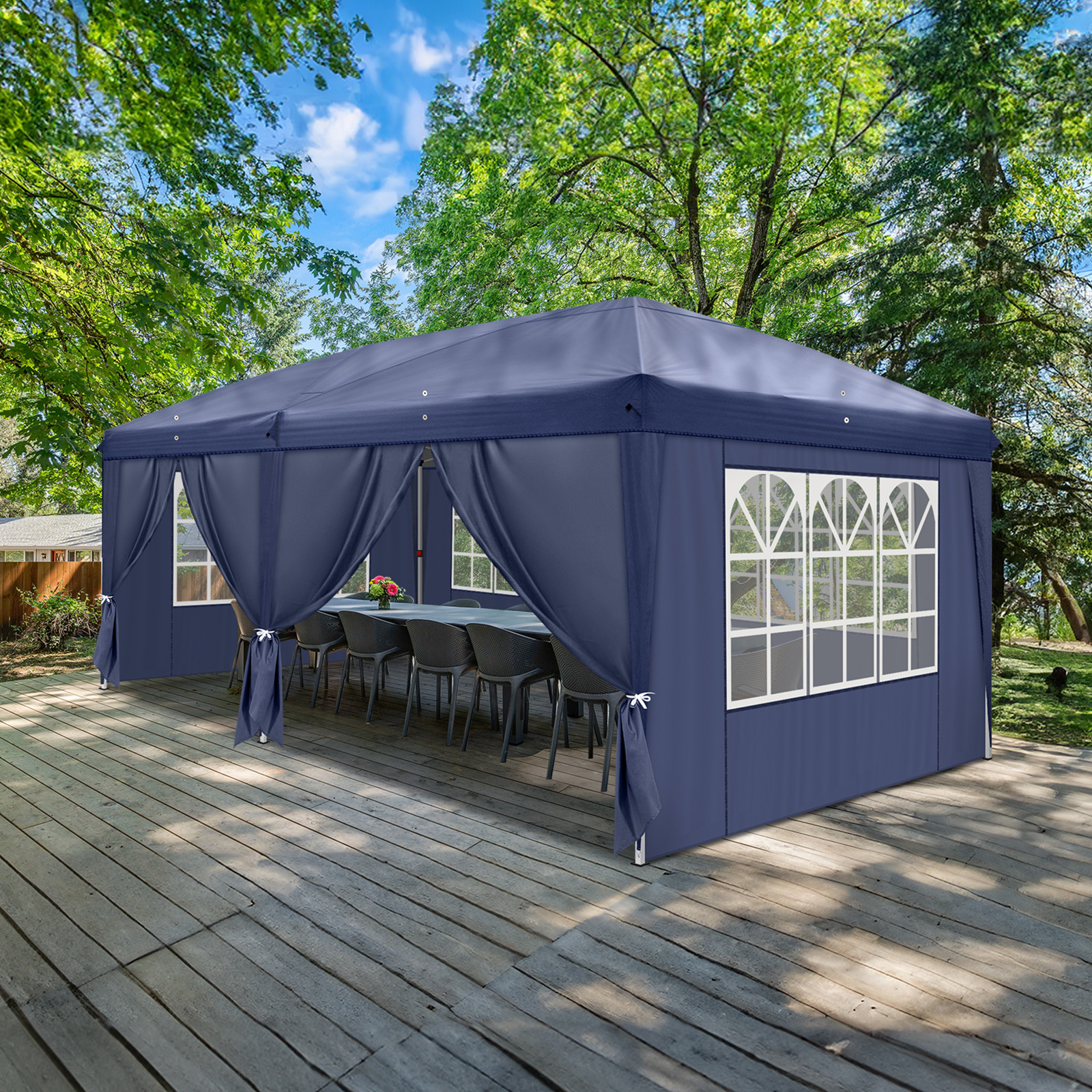 New 2x2m/3x3m/3X6m Pop up Gazebo Garden Marquee Party Tent Outdoor Sun Canopy UK
