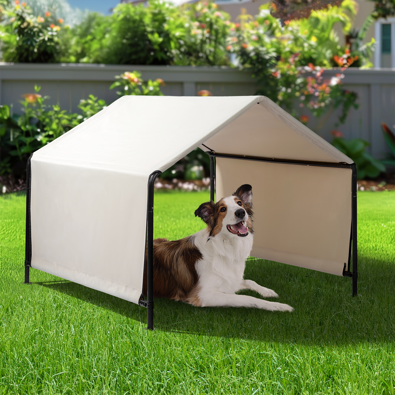 4 'x 4' x 3.3' Dog Shade Shelter Canopy Medium Large Pet Tent Cooling Outdoor UV - Picture 7 of 8