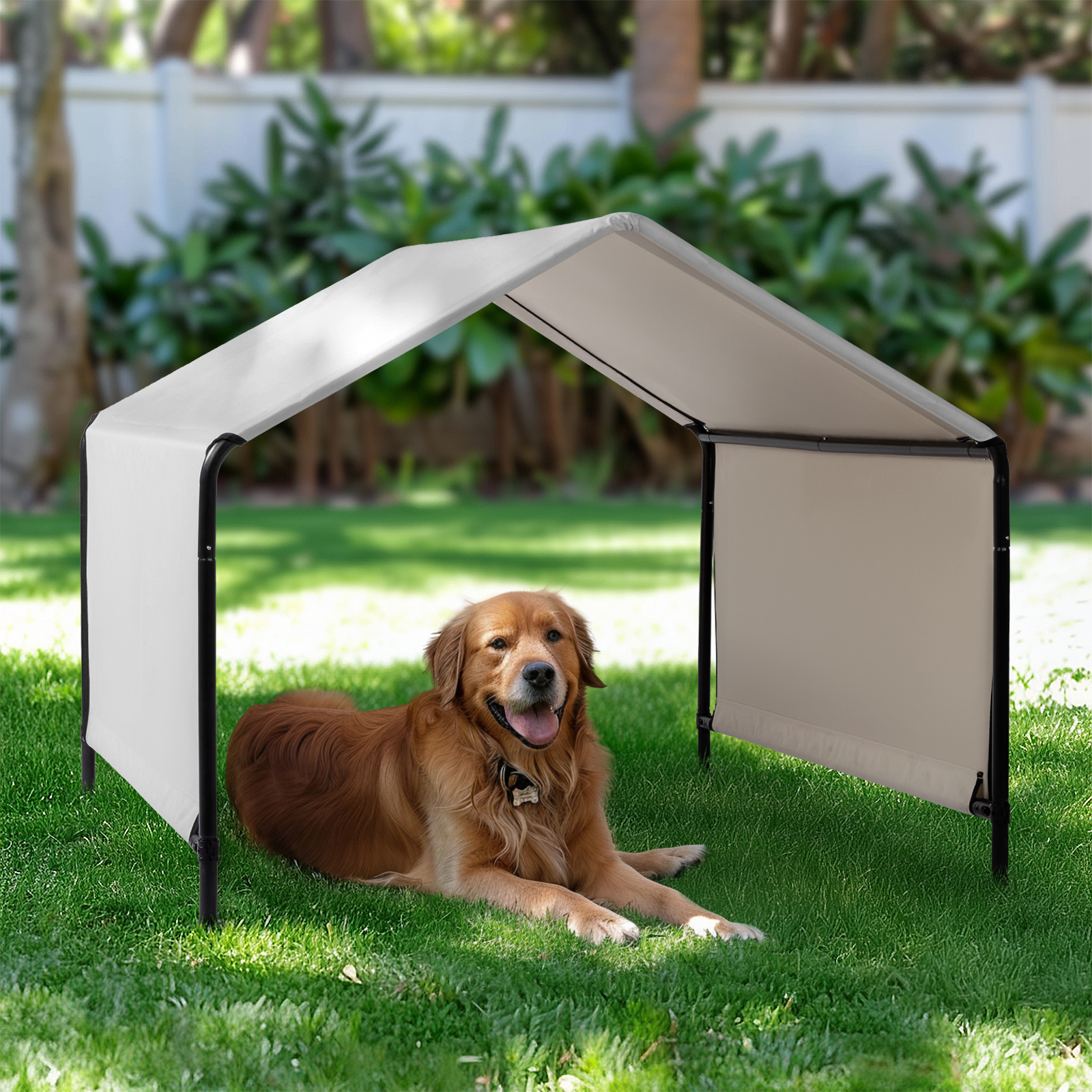 4 'x 4' x 3.3' Dog Shade Shelter Canopy Medium Large Pet Tent Cooling Outdoor UV - Picture 8 of 8