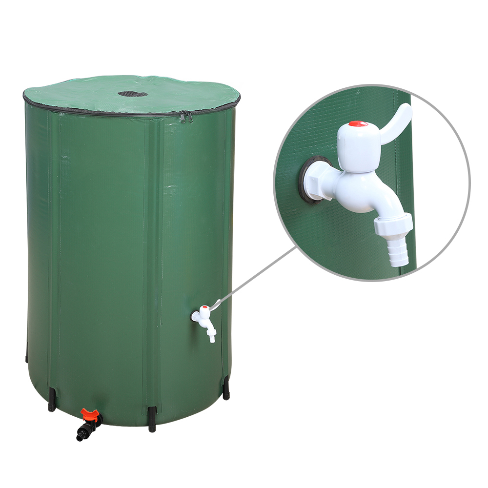 Regentonne Wasserfass Wassertank 250L/380L/750L mit Hahn Garten Schlauch Faltbar - Bild 26 von 29