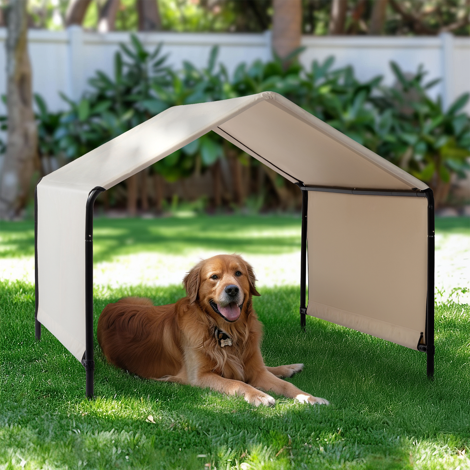 Dog House With Waterproof Roof & Ground Nails
