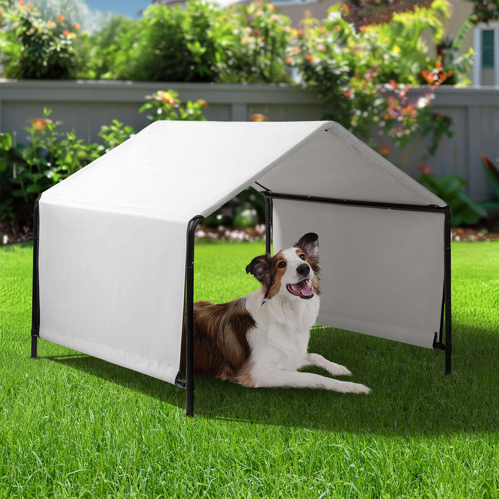 4'x4'x3' Outdoor Dog Shade Shelter Outdoor Sun Rain Canopy Pet House for Cat Pig - Picture 8 of 8
