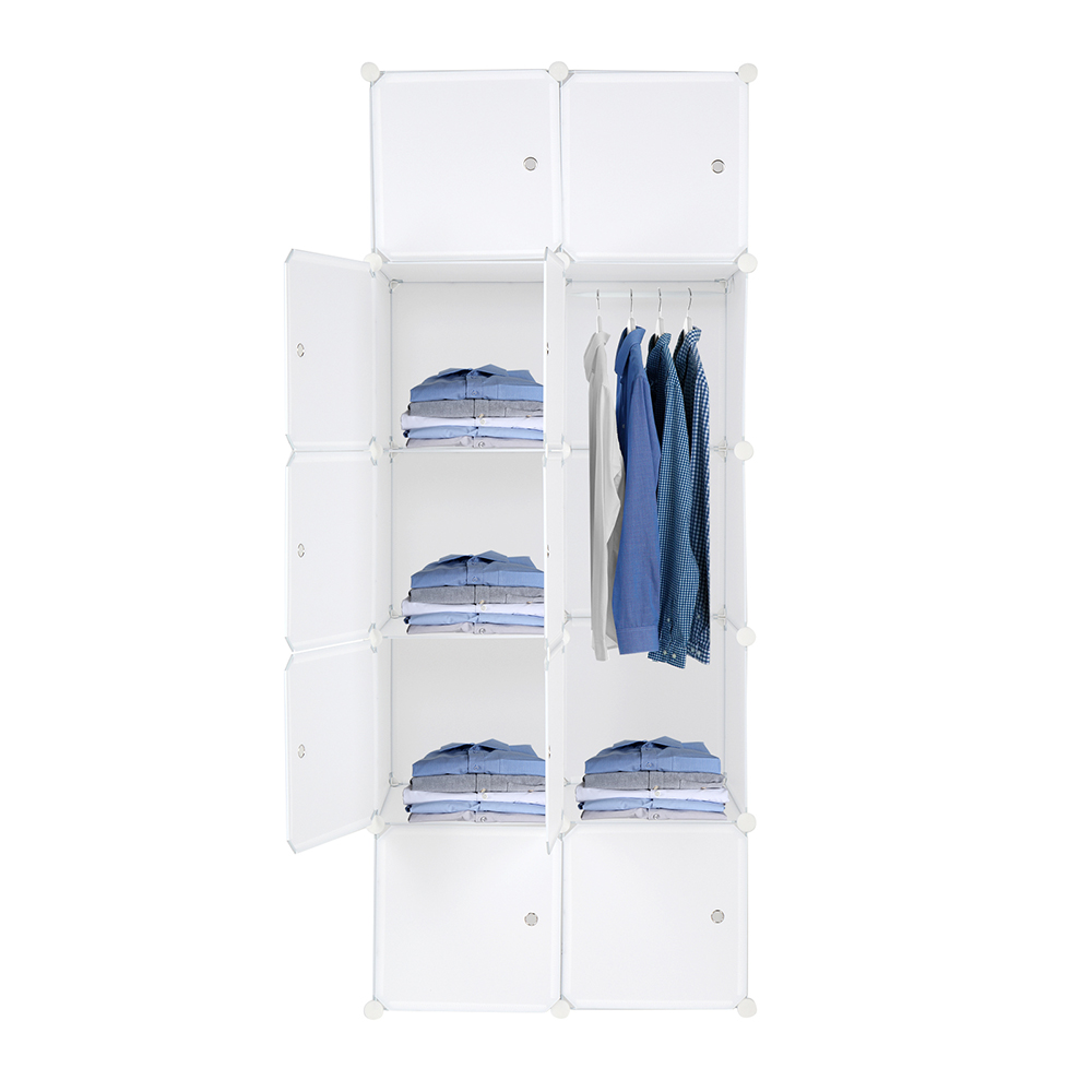 Regalsystem Kleiderschrank DIY Würfel Steckregal Tragbare modulare Garderobe