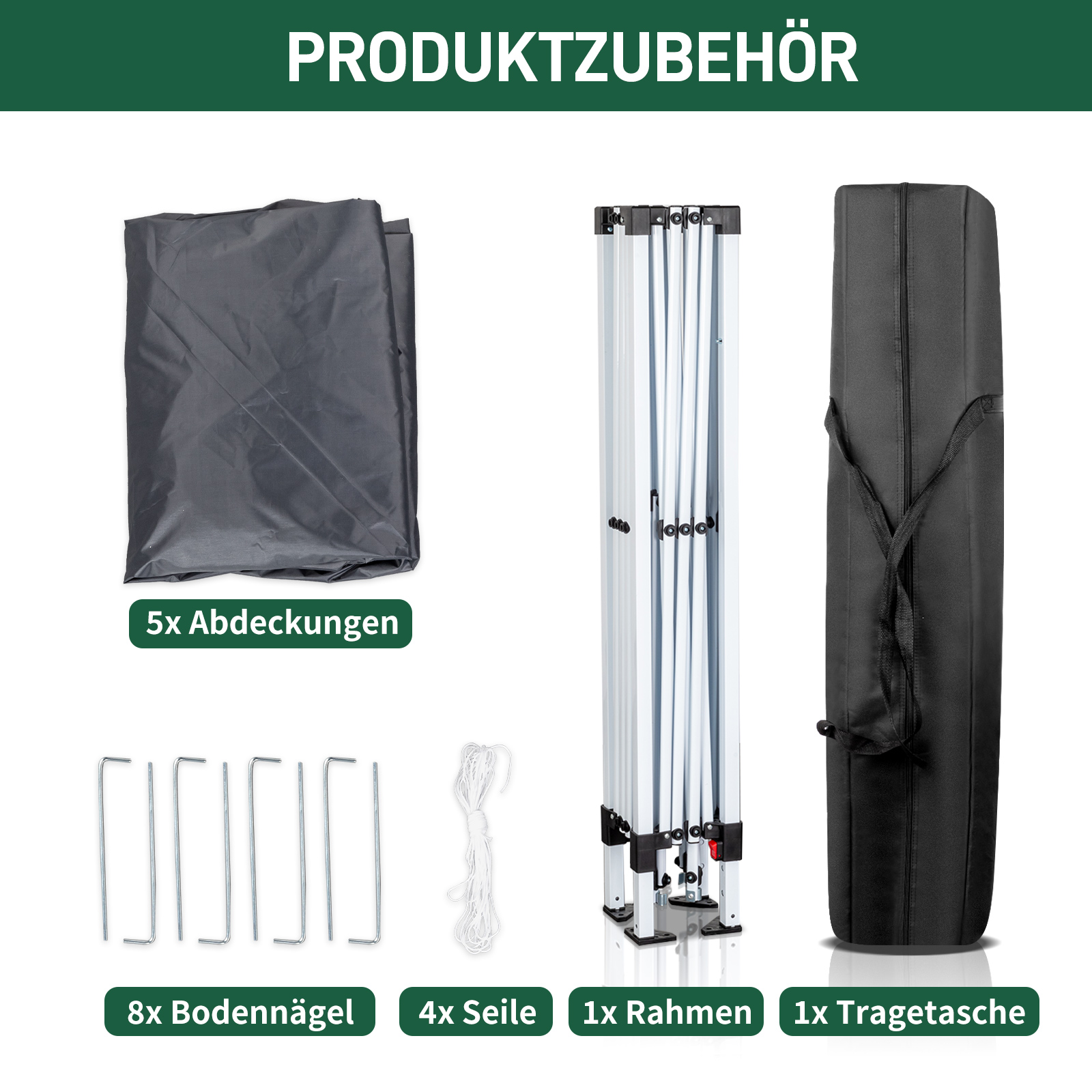 Pavillon 2x2m/3x3m/3x6m Faltpavillon Wasserdicht Partyzelt Gartenzelt UV Schutz - Bild 53 von 151