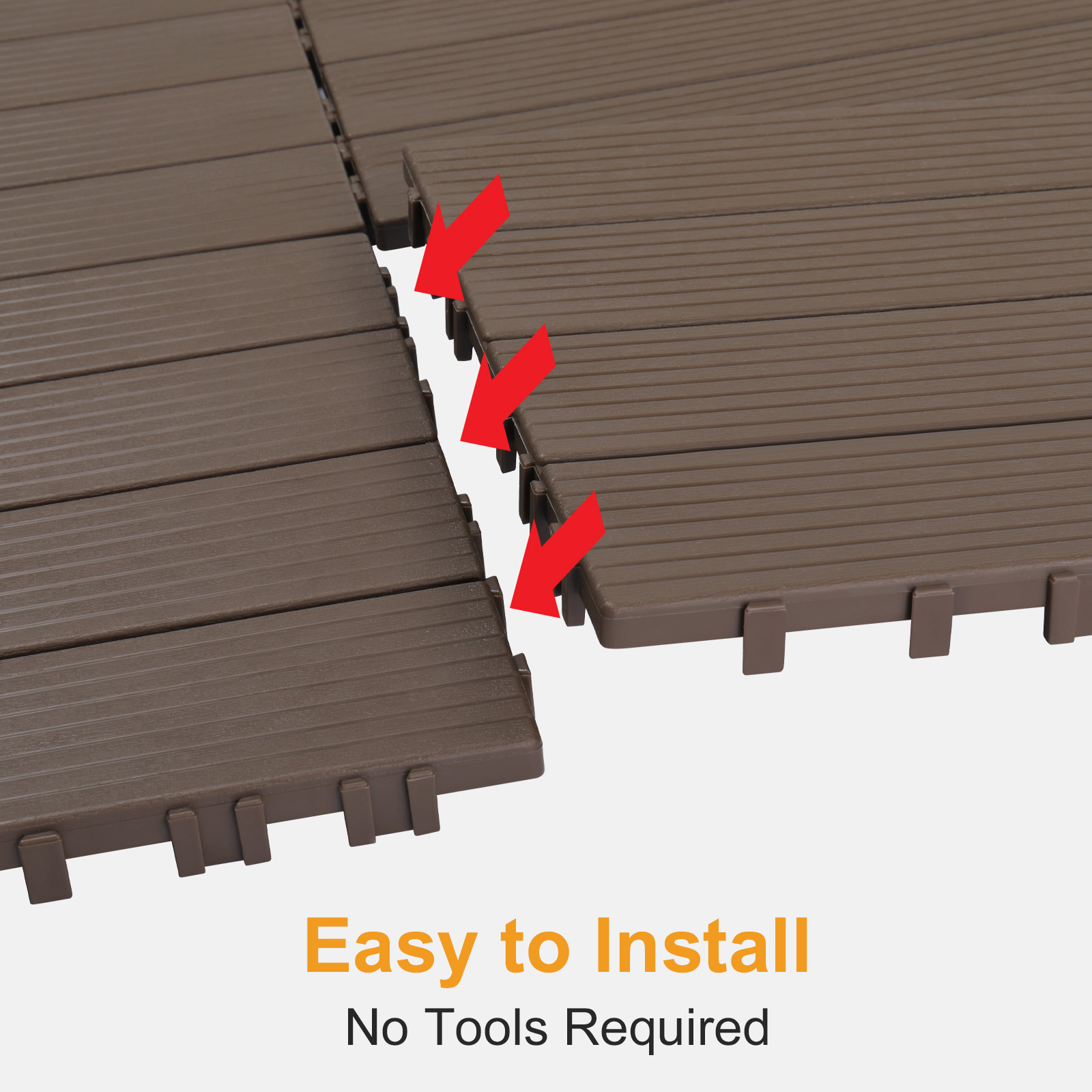 27x Plastic Patio Deck Tiles Interlocking Flooring Indoor&Outdoor 29X29/30X30CM - Picture 27 of 35