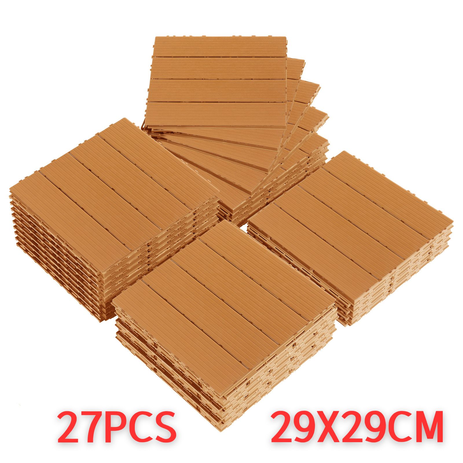 27x Plastic Patio Deck Tiles Interlocking Flooring Indoor&Outdoor 29X29/30X30CM - Picture 18 of 35