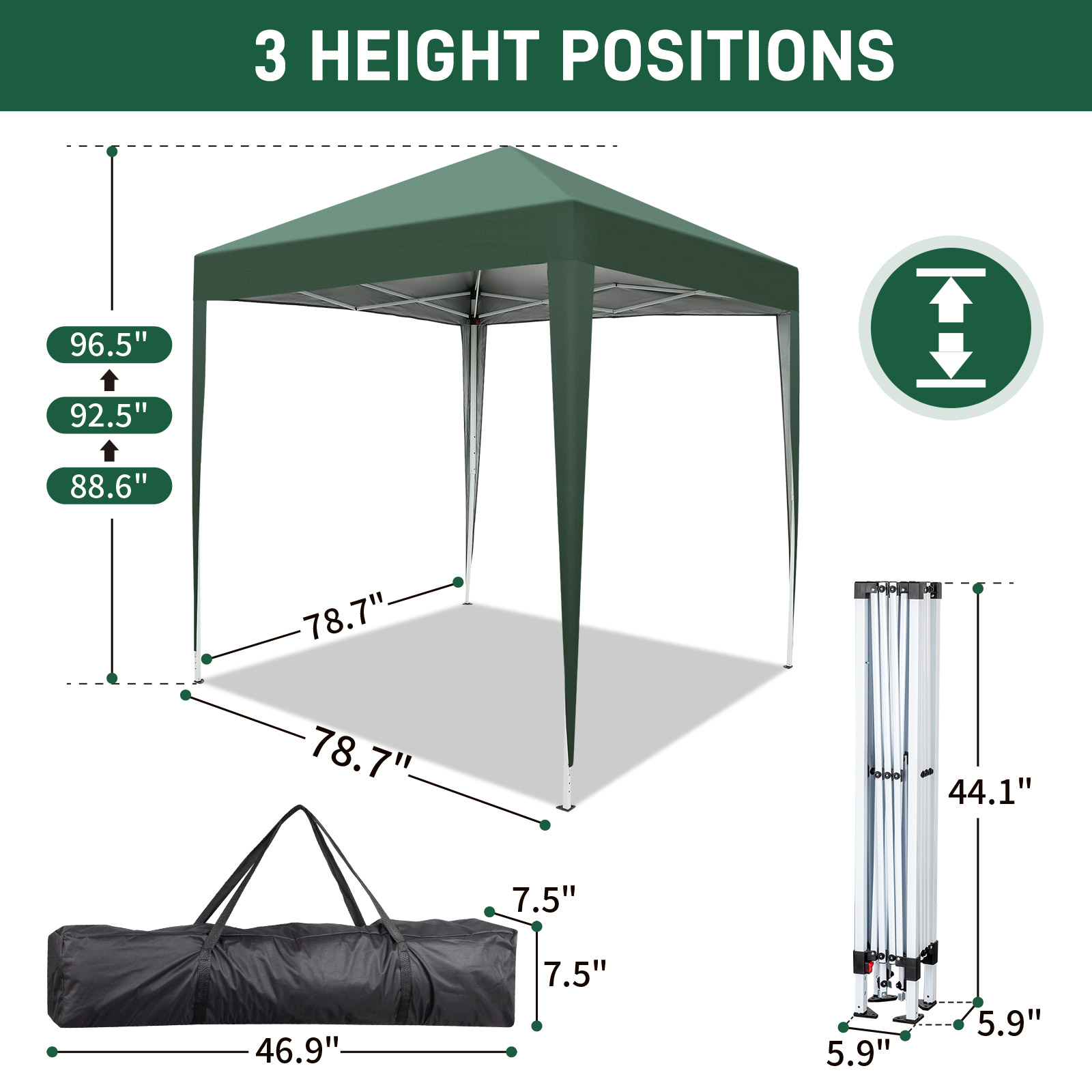 Pop Up 2x2M Gazebo Marquee Canopy Outdoor Garden Party Wedding Tent Waterproof - Picture 7 of 19