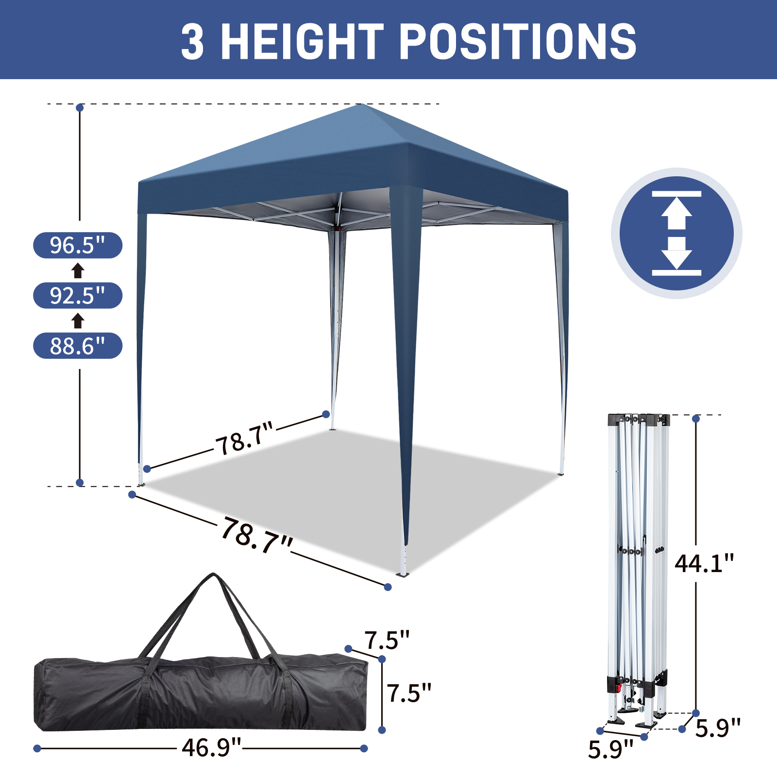 Pop Up 2x2M Gazebo Marquee Canopy Outdoor Garden Party Wedding Tent Waterproof - Picture 13 of 19