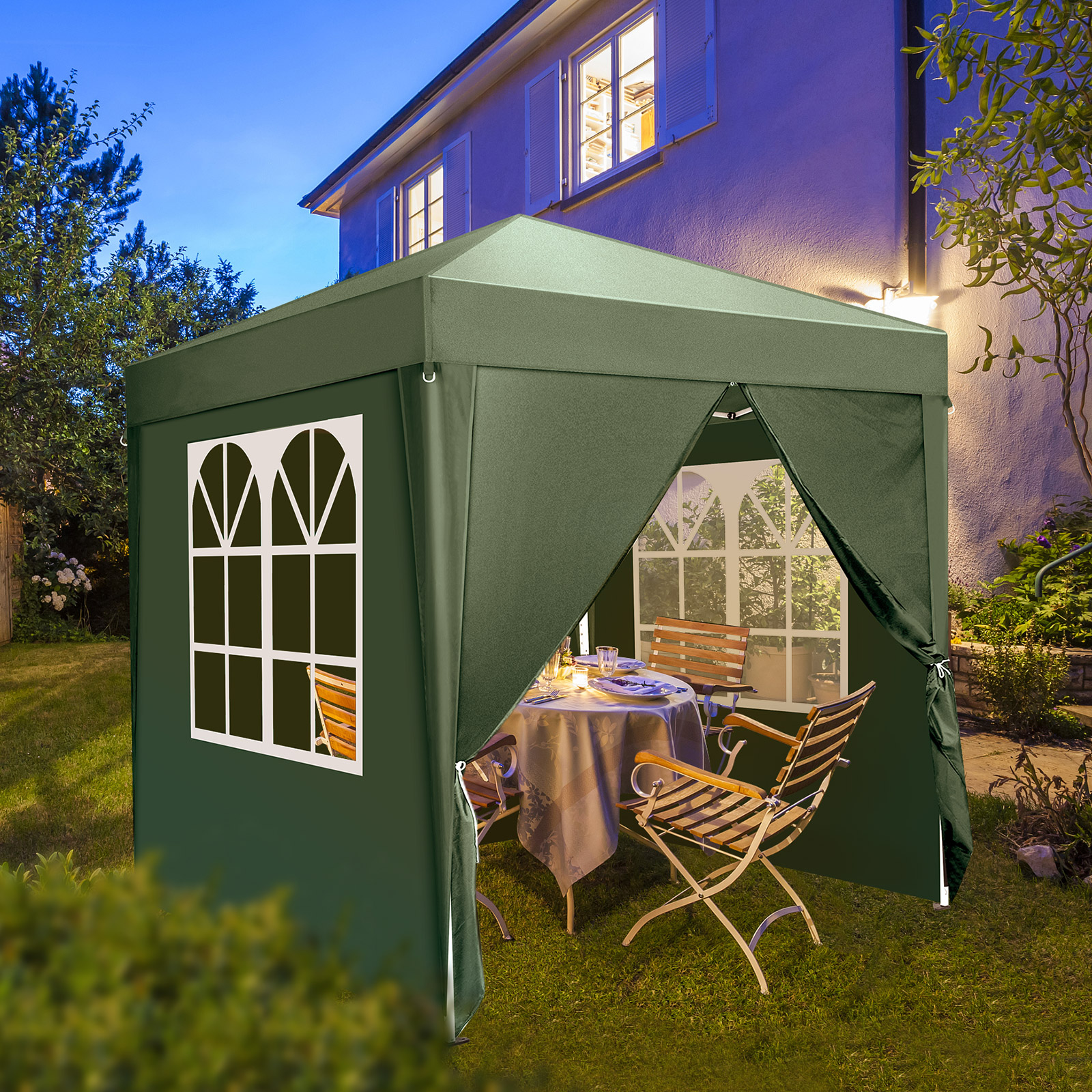 2mx2m Pop Up Gazebo Garden Marquee Outdoor Wedding Party Tent Canopy&Storage Bag