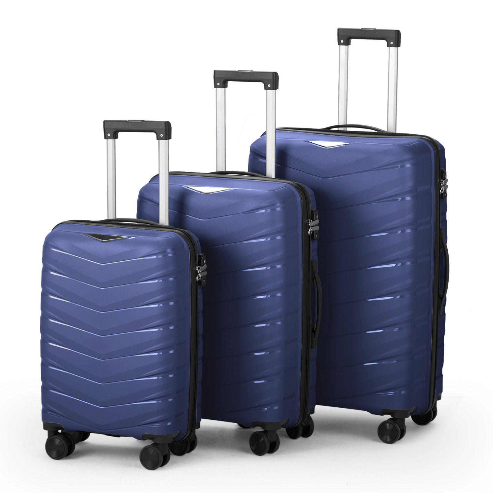 20" 24" 28" Trolley Case 3pcs Hardside Lightweight Spinner Luggage Bag Set TSA