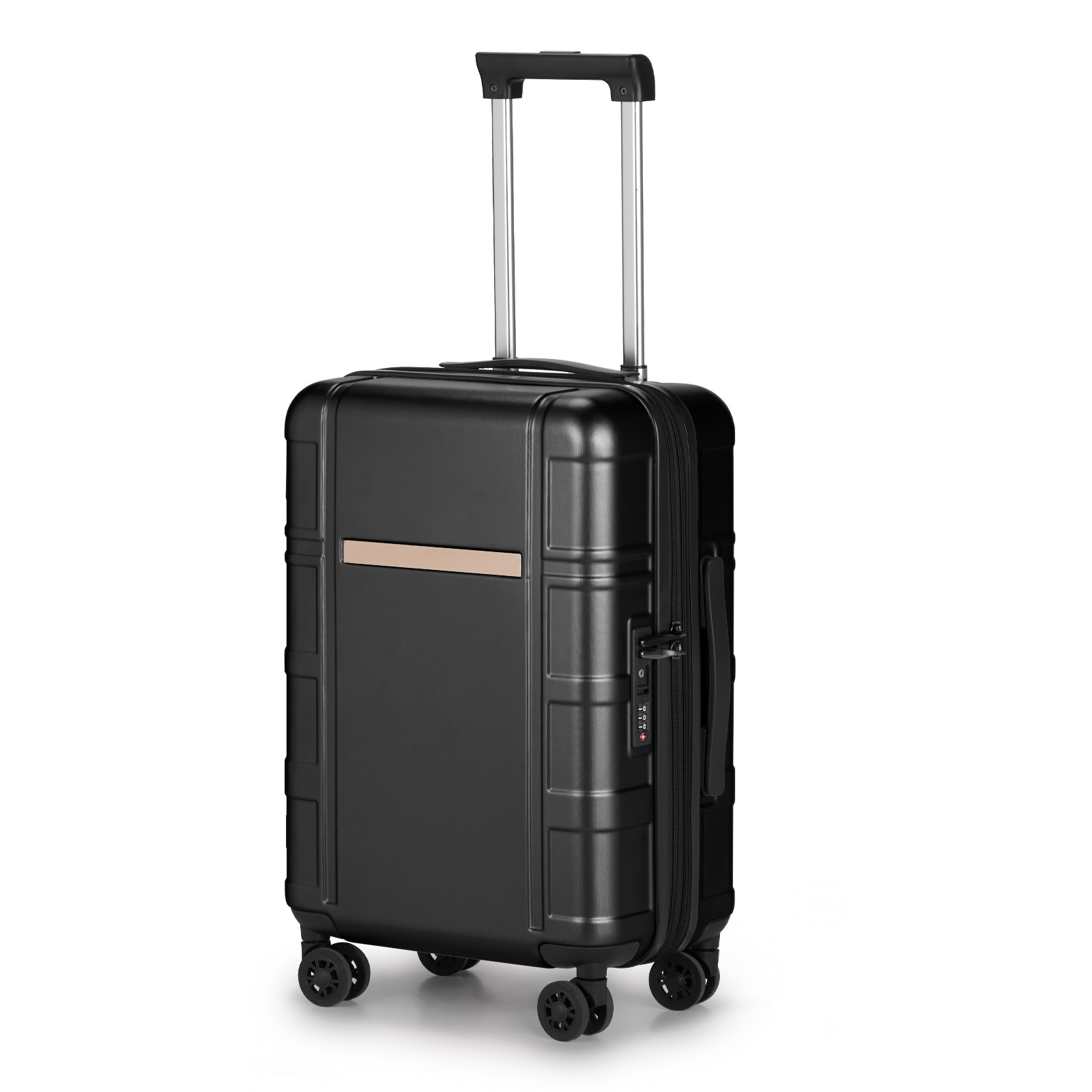 20" Extensible Carry on Luggage PC+ABS Hard Shell Suitcase Hardshell Lightweight - Picture 9 of 12