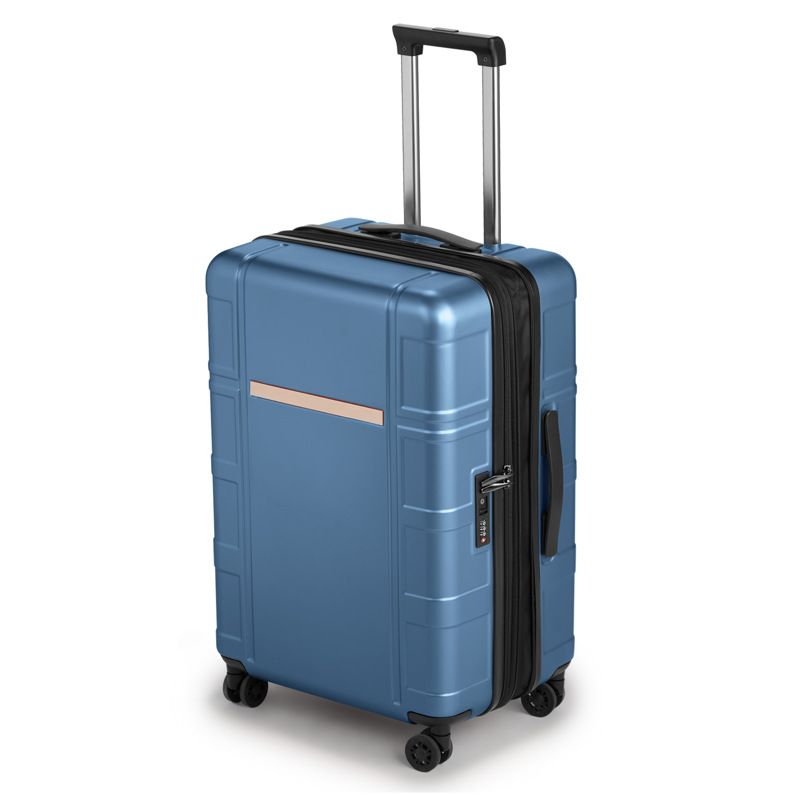24" Extensible Carry on Luggage PC+ABS Hard Shell Suitcase Hardshell Lightweight - Picture 15 of 16