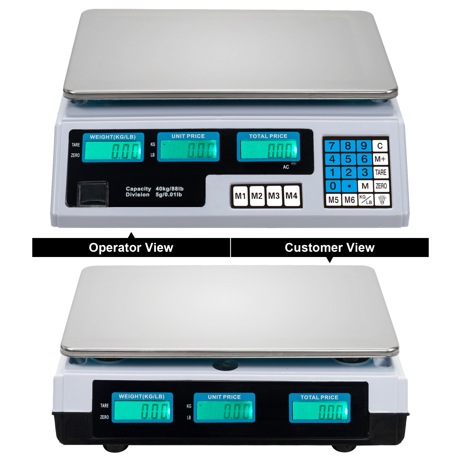 40kg Electronic Price Scale Digital Commercial Food Meat Weighting Shop Retail - Produktbild 2