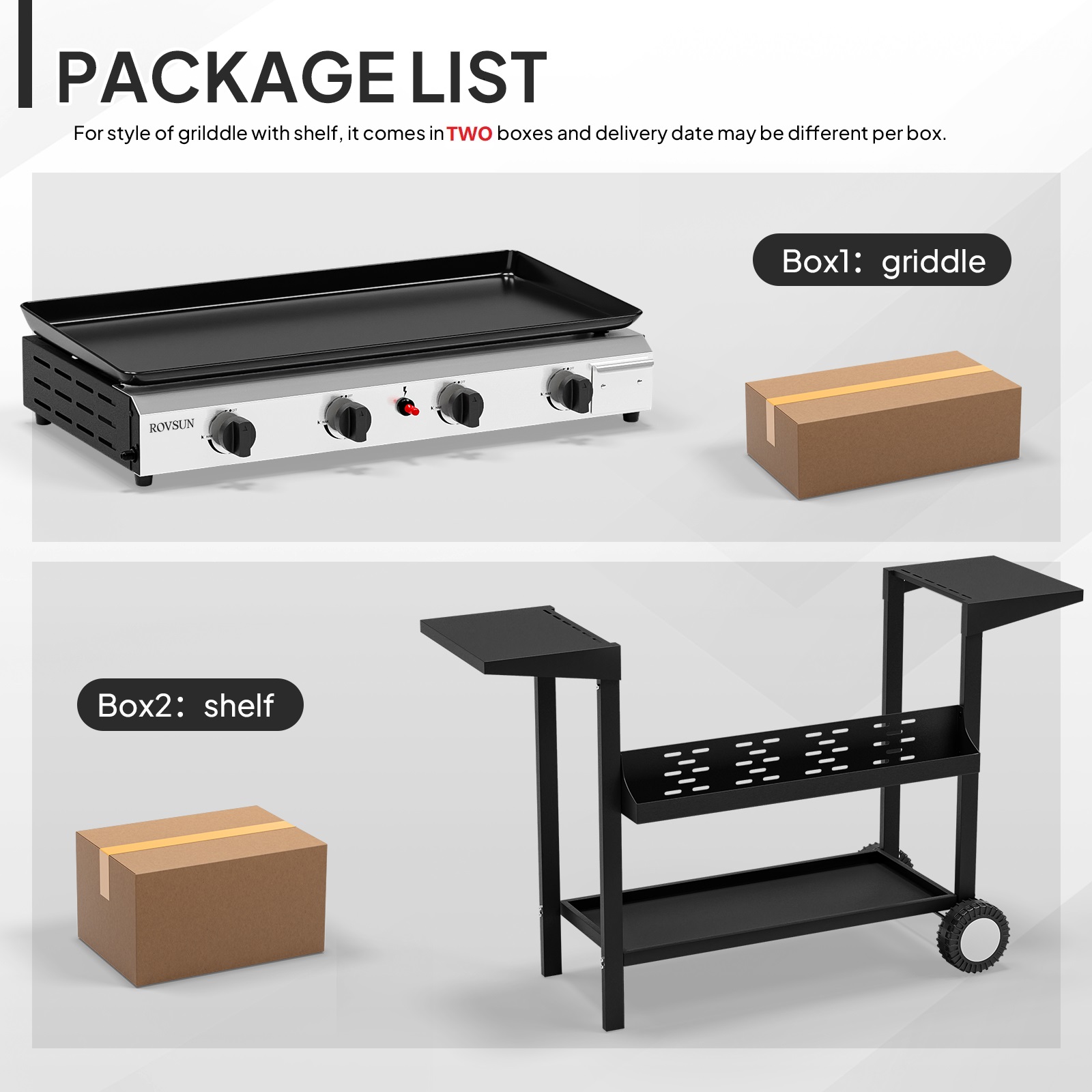 2-4 Burner Propane Gas Flat Top Griddle w/ Piezo Ignition & Enameled Tray - Picture 16 of 38