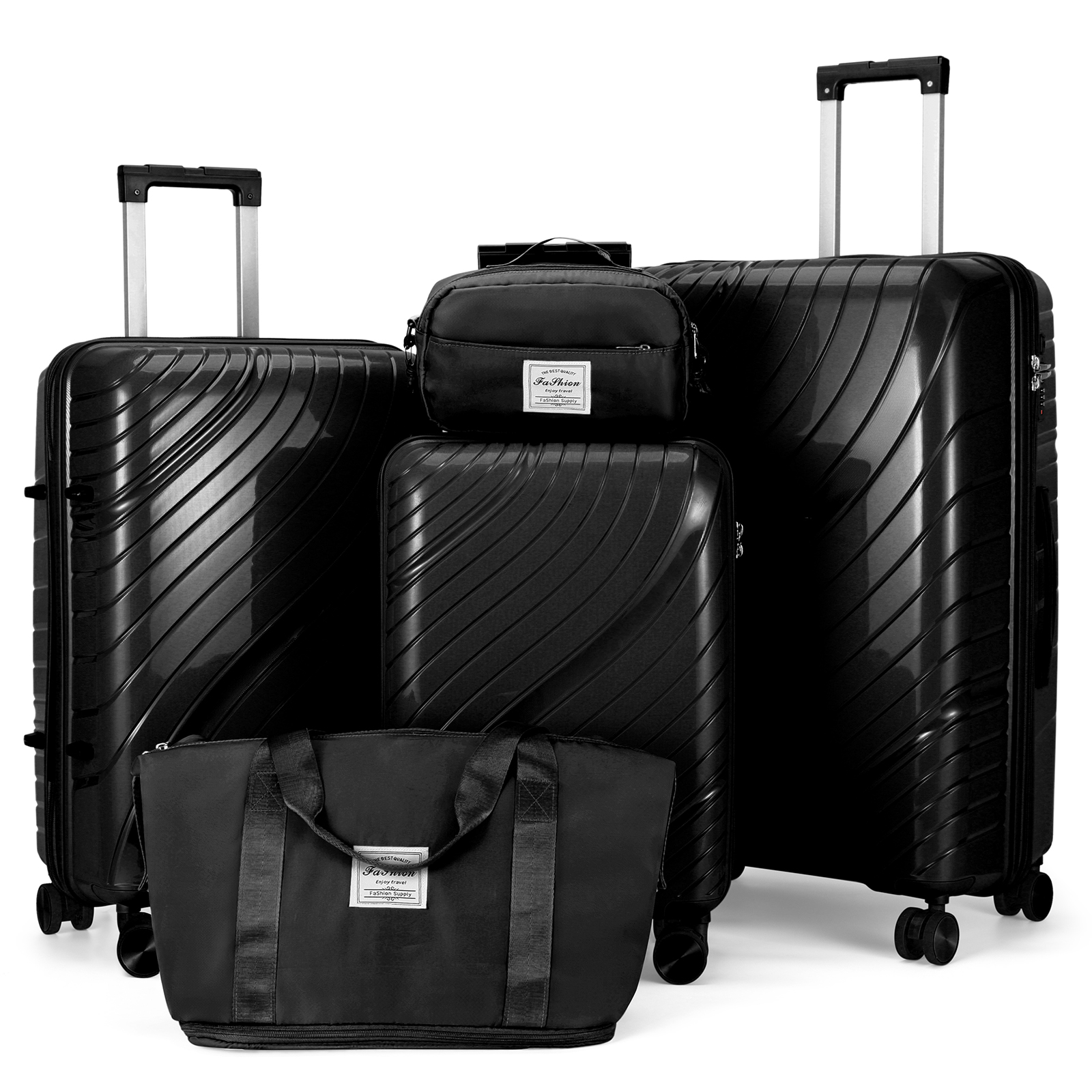 20" 24" 28" 3pcs Trolley Luggage Set Suitcase with TSA Lock Duffel Toiletry Bag