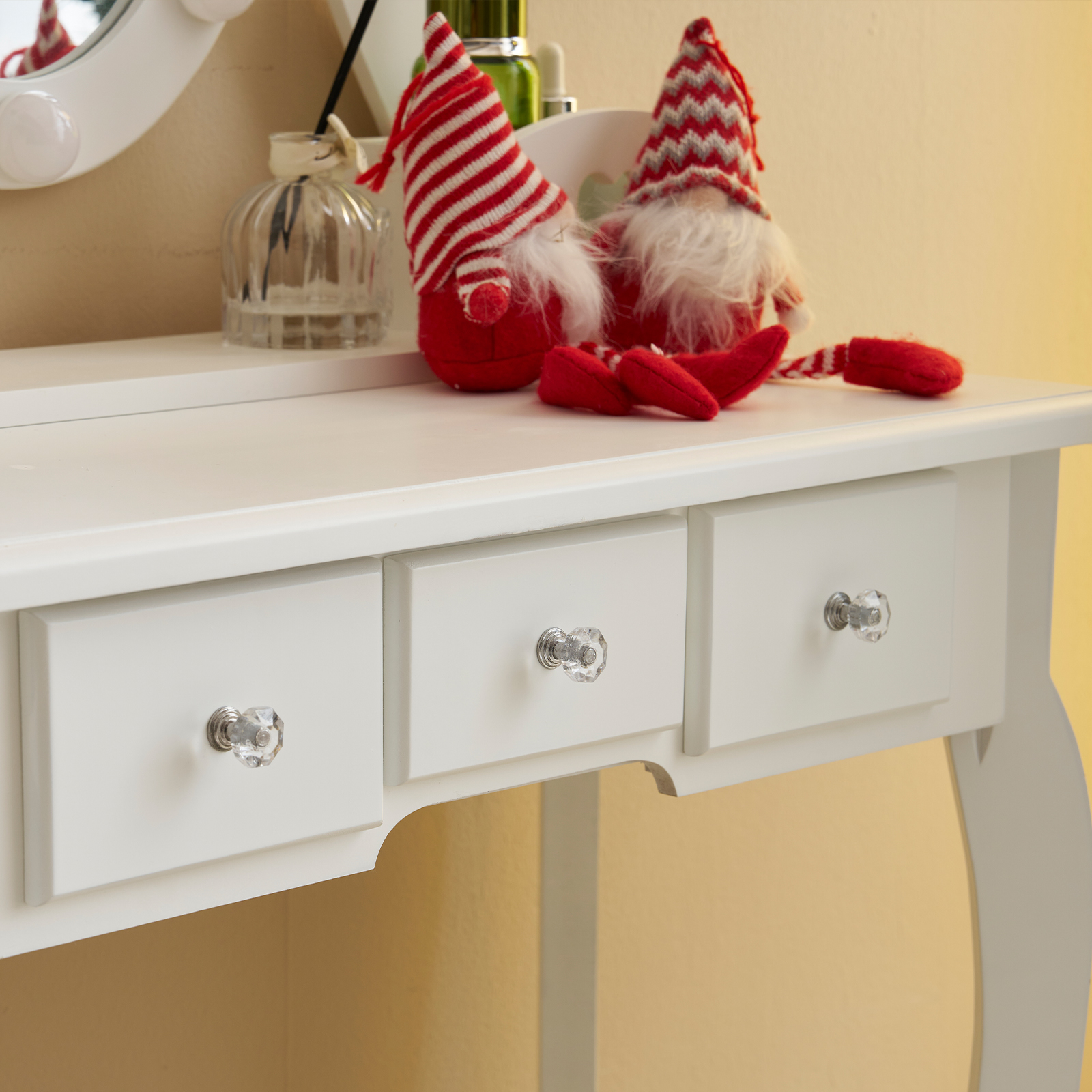 Kids Girls Vanity Table Set Makeup Dressing Mirror with Drawers Stool Xmas Gift - Picture 21 of 75