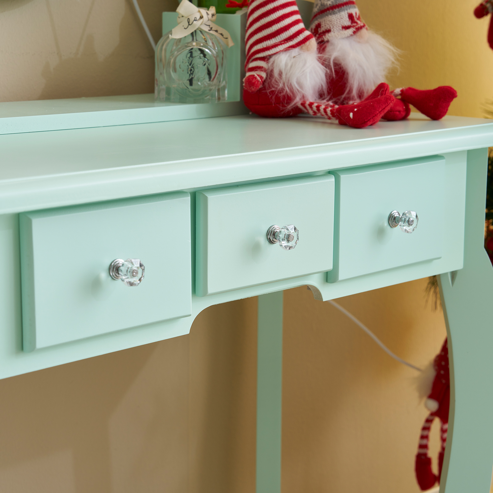 Kids Girls Vanity Table Set Makeup Dressing Mirror with Drawers Stool Xmas Gift - Picture 31 of 75