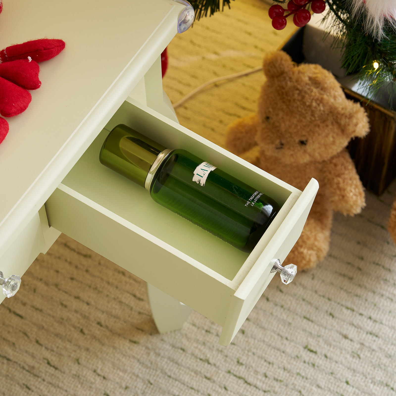 Kids Girls Vanity Table Set Makeup Dressing Mirror with Drawers Stool Xmas Gift - Picture 41 of 75