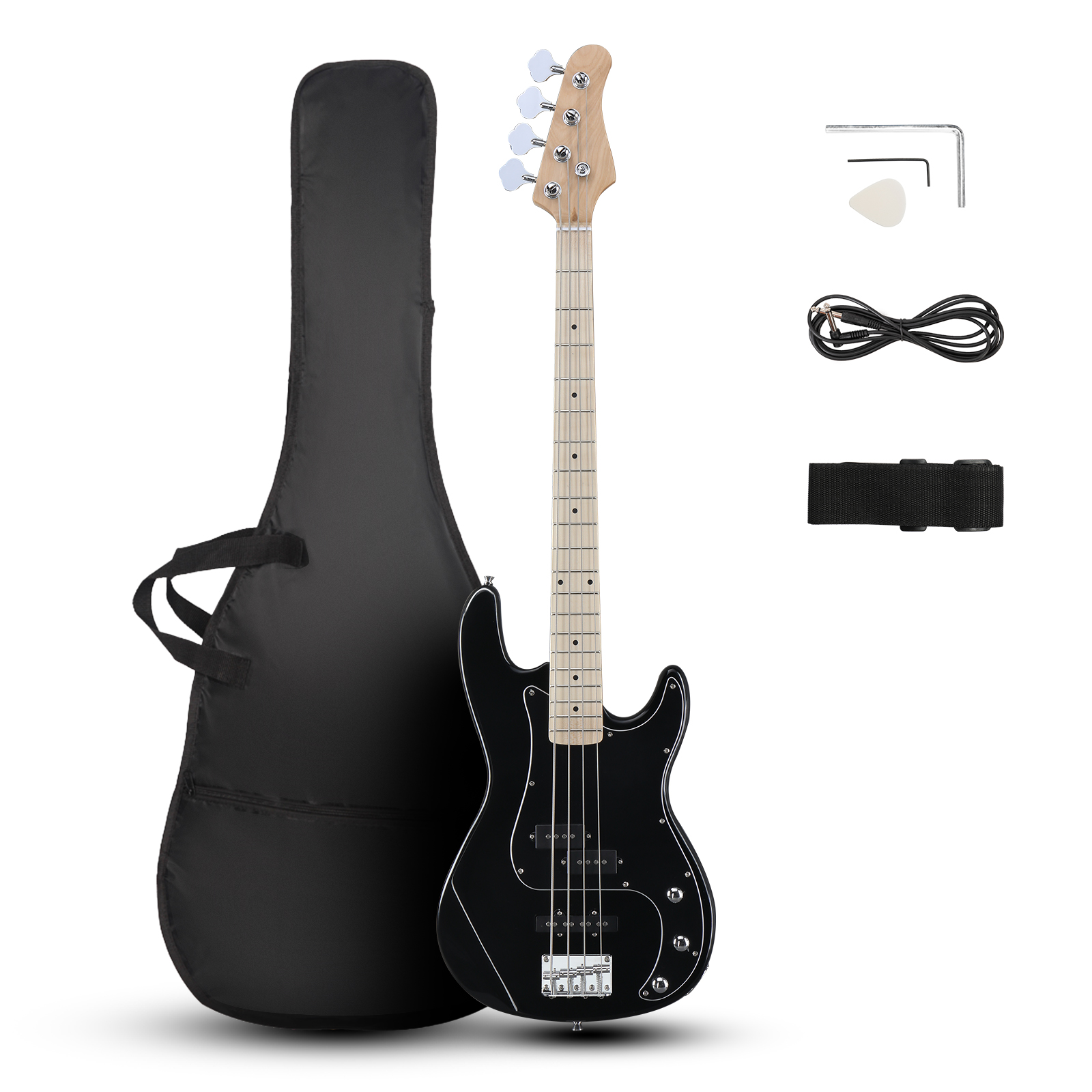 Ktaxon 46in Electric KP Bass Guitar Basswood 4 String Right Hand With Bag