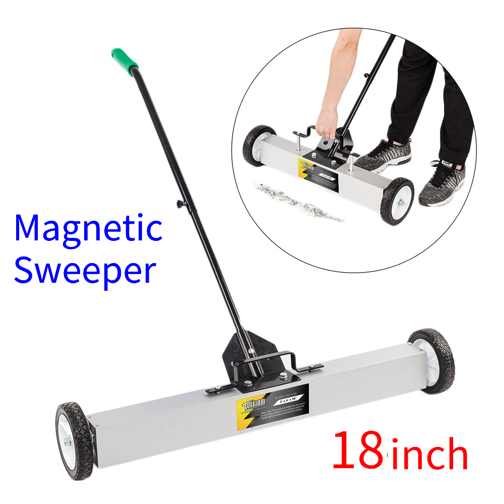 18/24/36"Rolling Magnetic Sweeper with Wheels Metal Scrap Screw Pick Up Broom UK - Picture 15 of 16