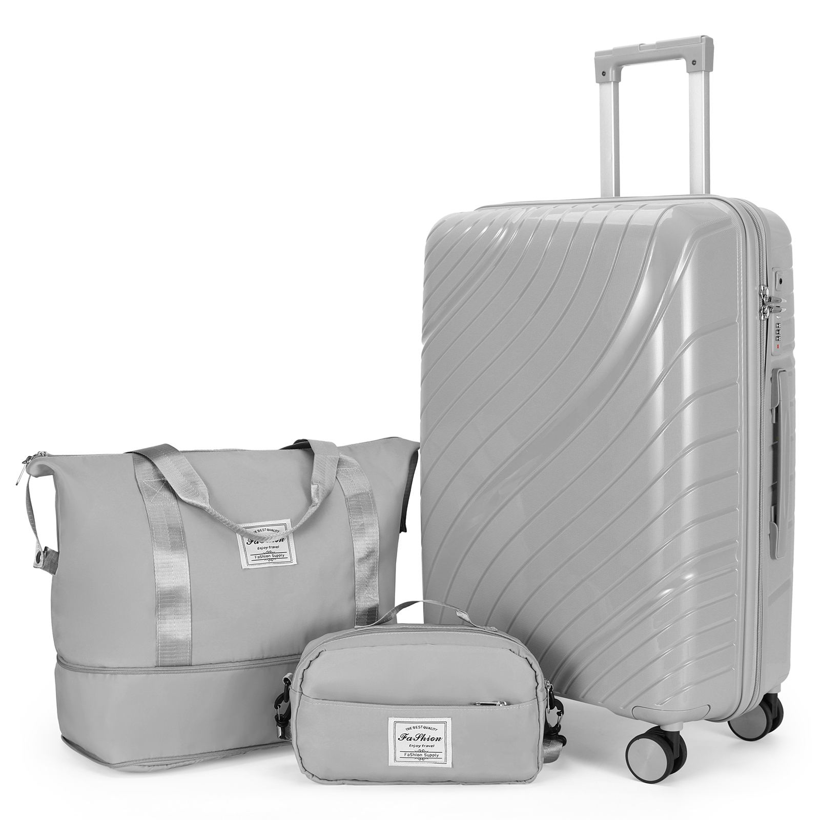Luggage Sets 3 Piece PP Suitcases with Wheels Hardside Hard Shell with TSA Lock - Picture 12 of 71
