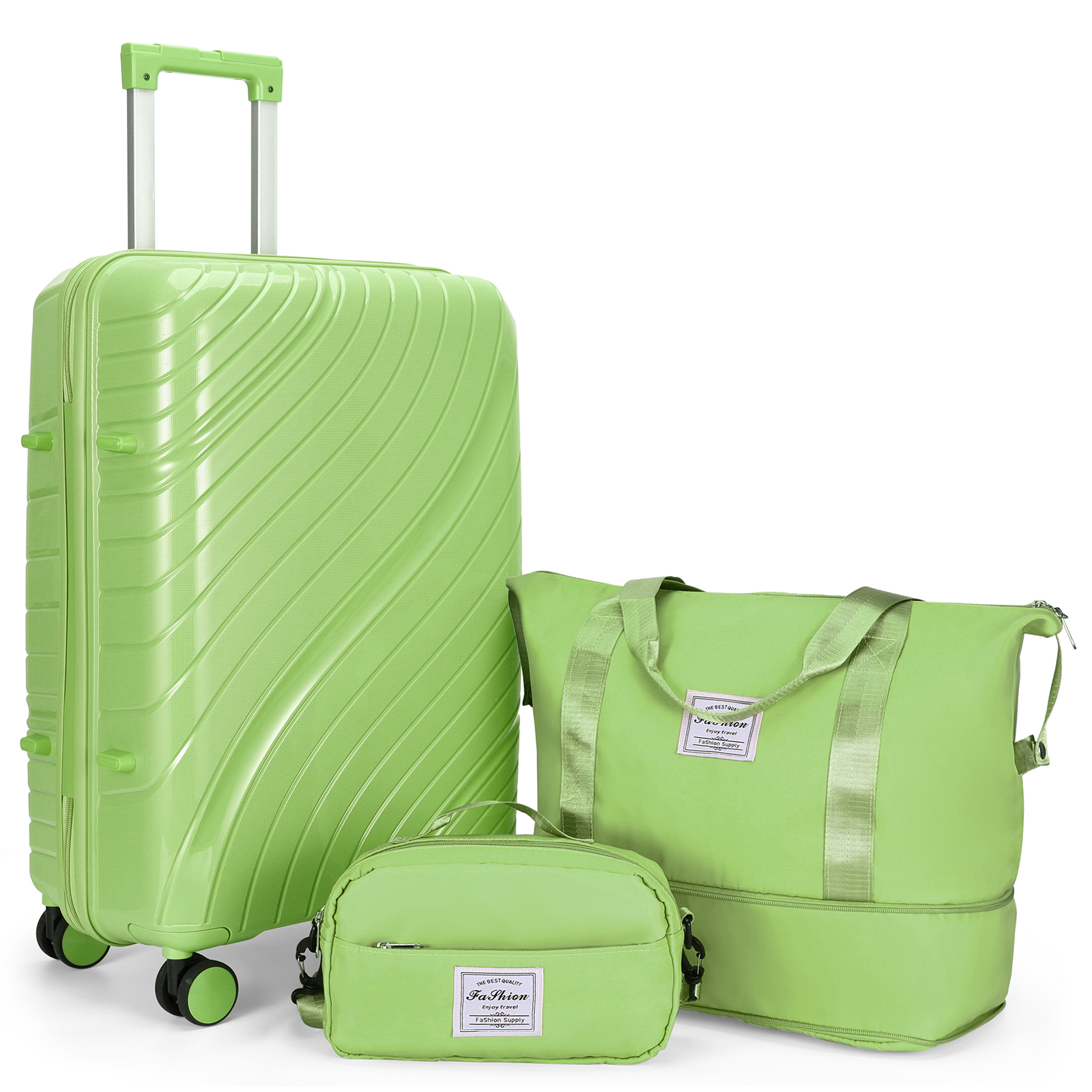 20" Luggage Set 3 Pieces Spinner Wheels Suitcase with Storage Bag & TSA Lock - Picture 36 of 71