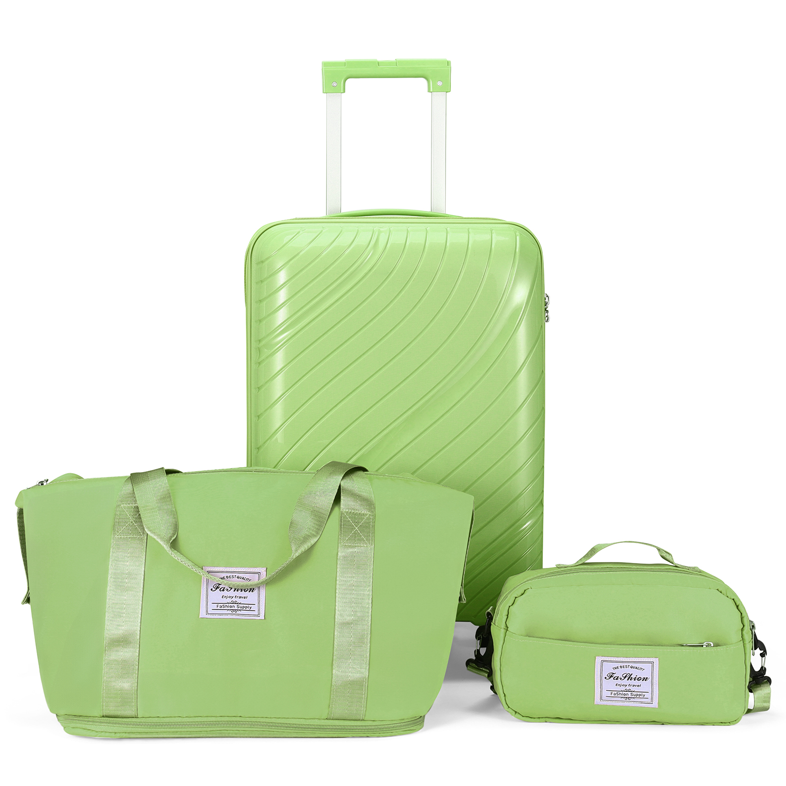 20" Luggage Set 3 Pieces Spinner Wheels Suitcase with Storage Bag & TSA Lock - Picture 37 of 71
