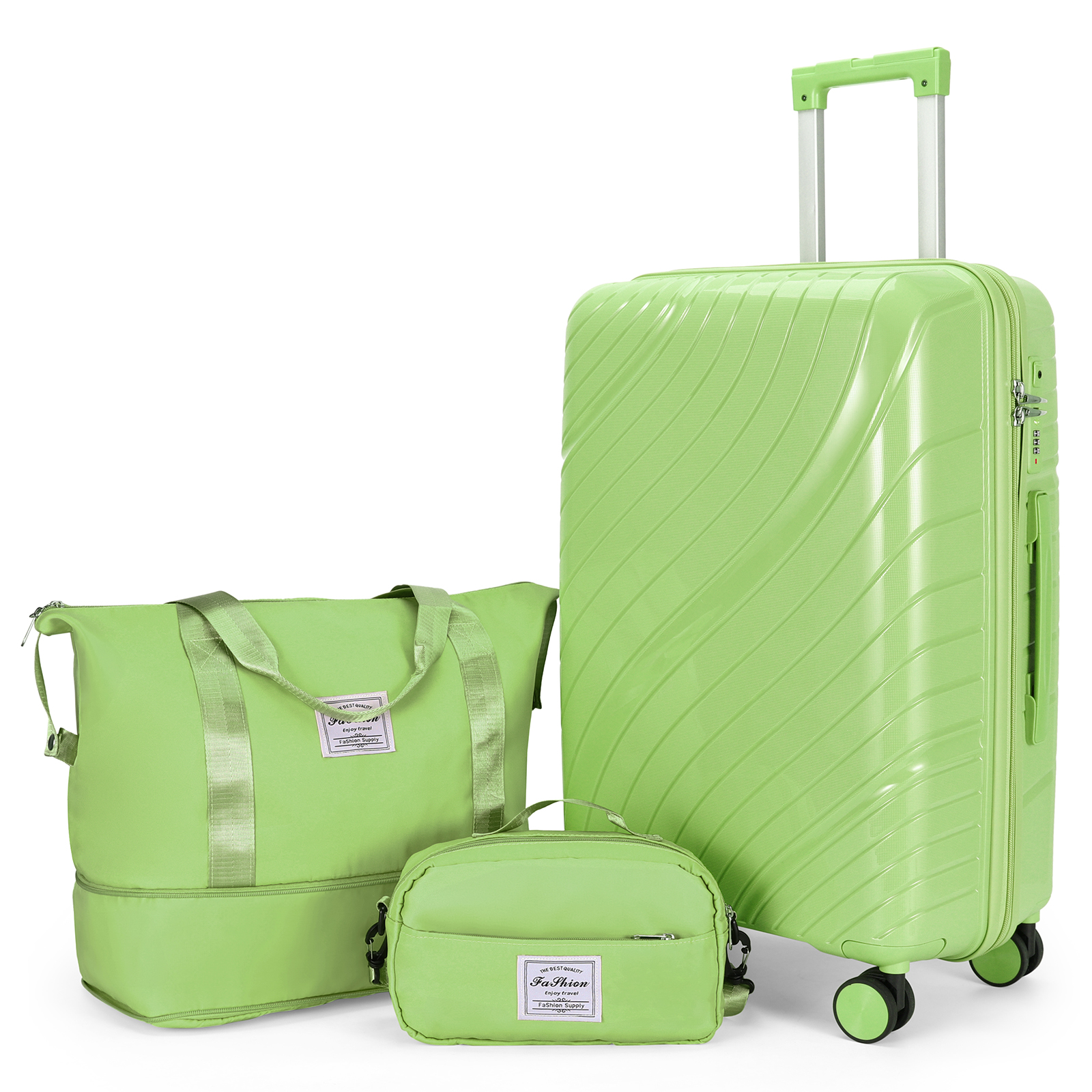 20" Luggage Set 3 Pieces Spinner Wheels Suitcase with Storage Bag & TSA Lock - Picture 38 of 71