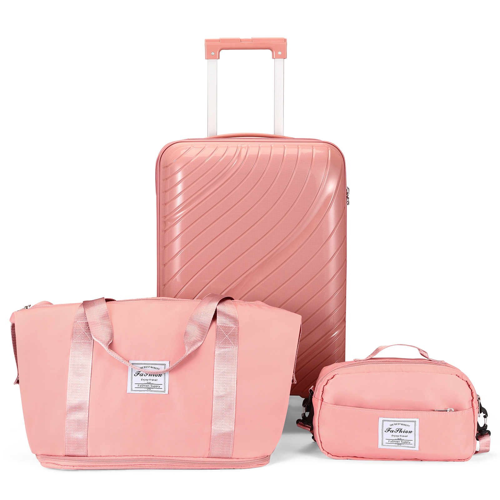 20" Luggage Set 3 Pieces Spinner Wheels Suitcase with Storage Bag & TSA Lock - Picture 49 of 71