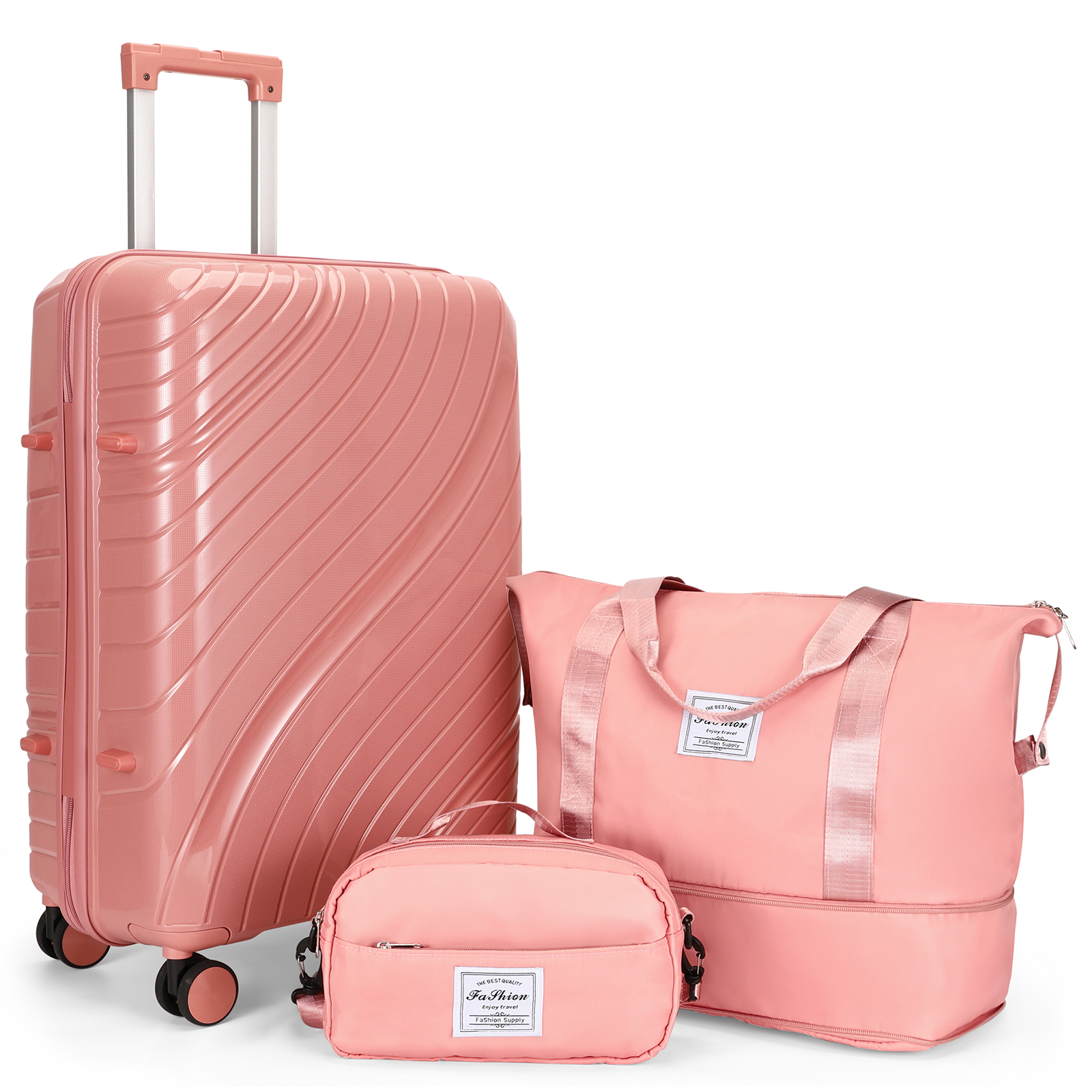 20" Luggage Set 3 Pieces Spinner Wheels Suitcase with Storage Bag & TSA Lock - Picture 50 of 71