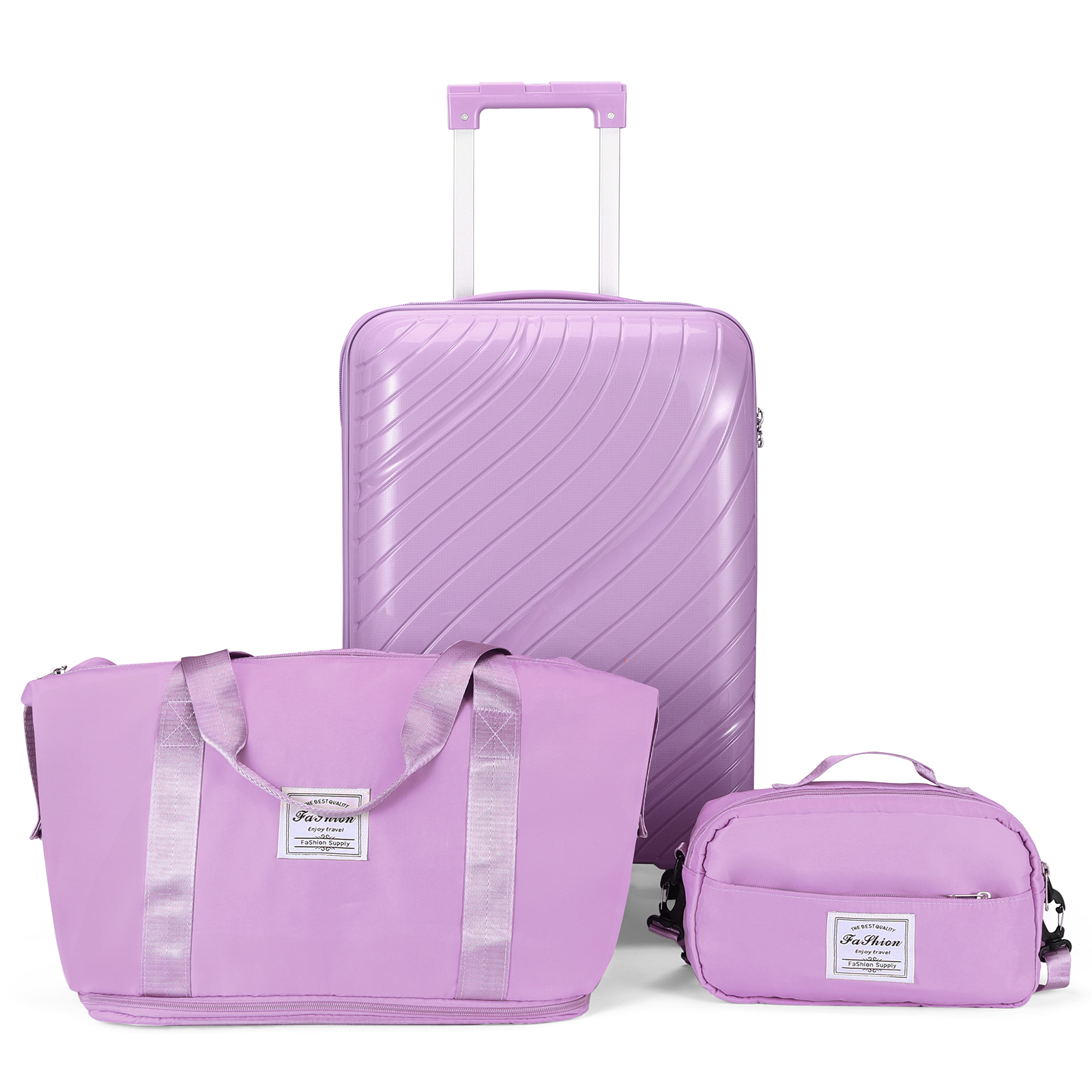 20" Luggage Set 3 Pieces Spinner Wheels Suitcase with Storage Bag & TSA Lock - Picture 60 of 71