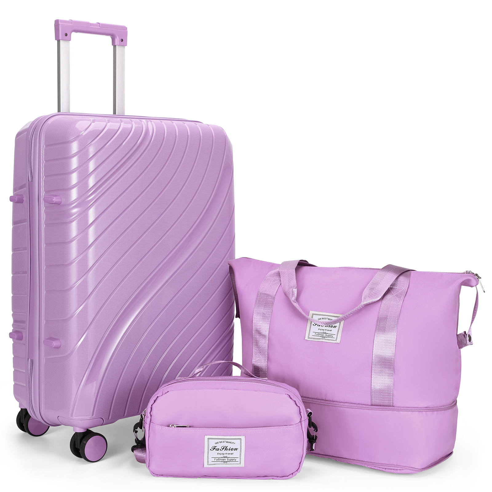 20" Luggage Set 3 Pieces Spinner Wheels Suitcase with Storage Bag & TSA Lock - Picture 61 of 71