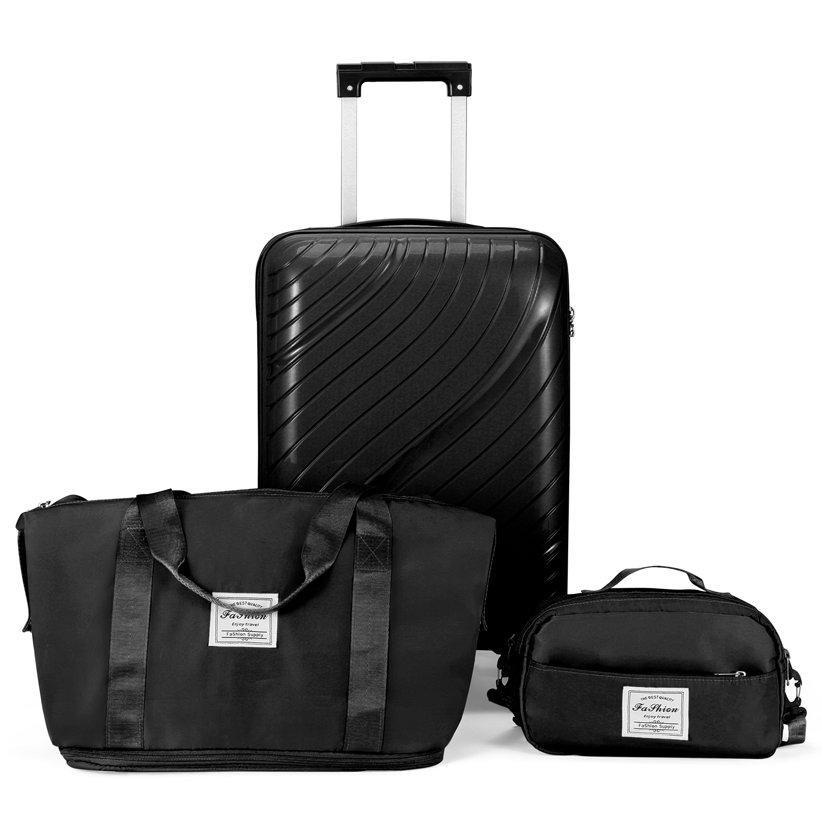 20" Luggage Bag Set Hard Shell Suitcase Wheels with Storage Bag & TSA Lock