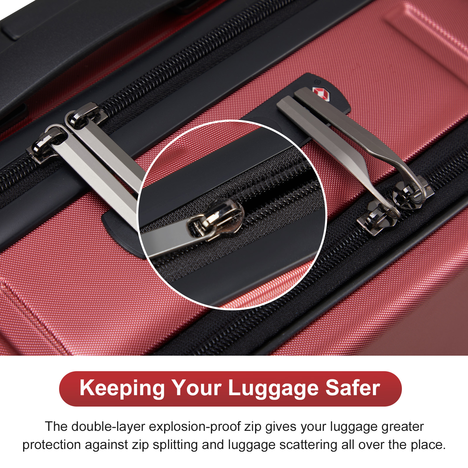 20" Extensible Front Opening Pocket Suitcase with Wheels Travel Luggage TSA Lock